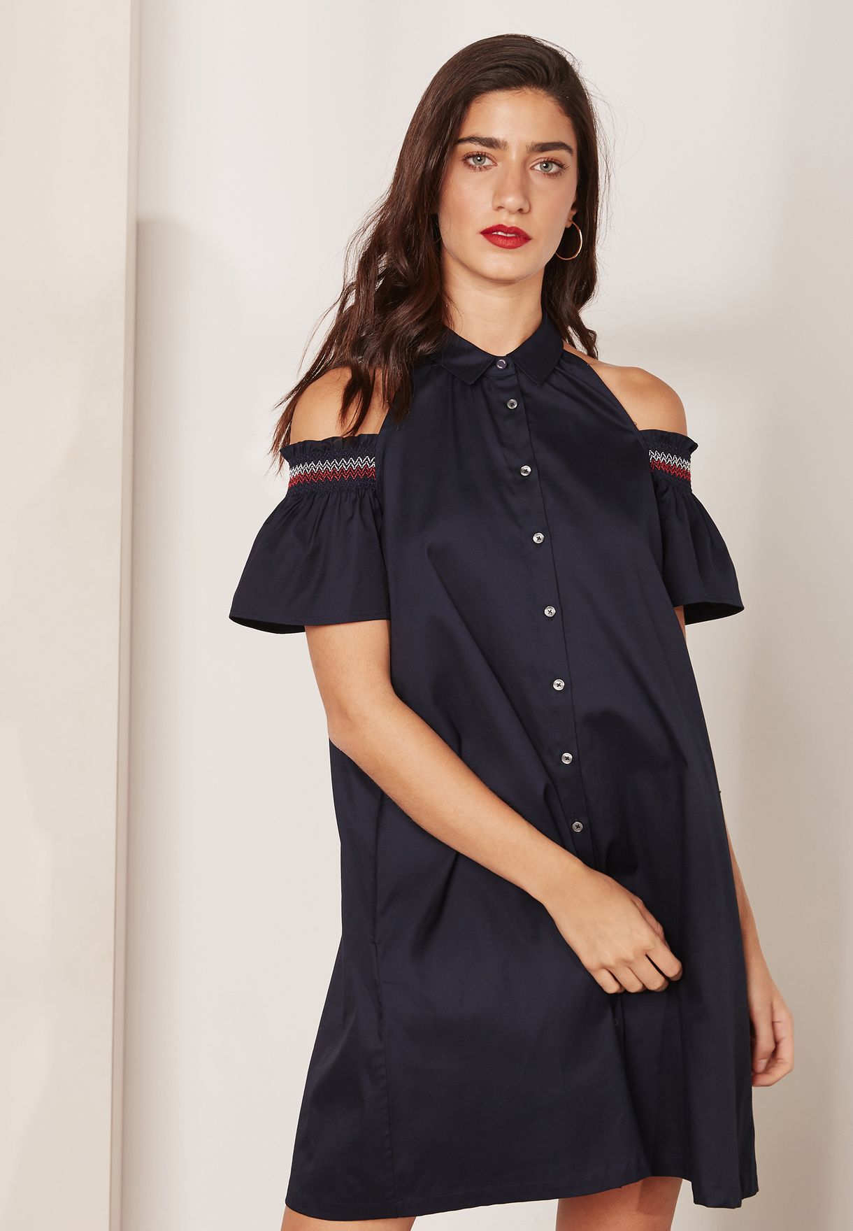 tommy hilfiger cold shoulder dresses