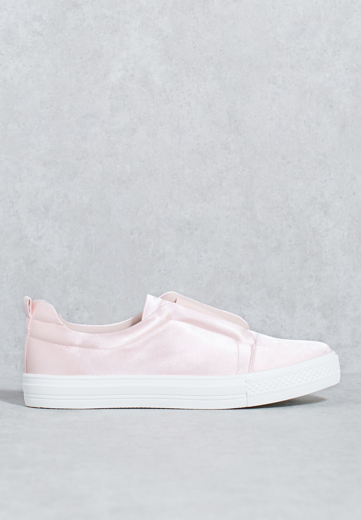 pink satin sneakers
