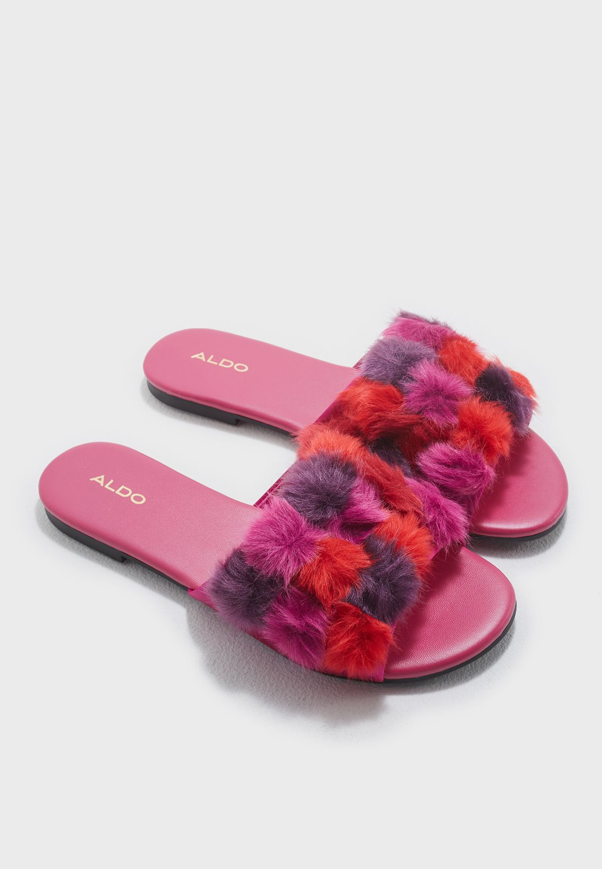 aldo pom pom sandals