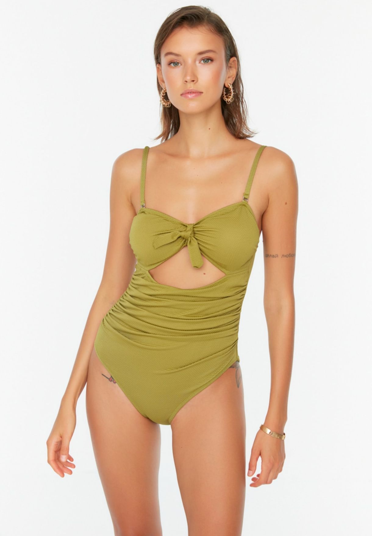 Strappy Cut Out Detail Swimsuit