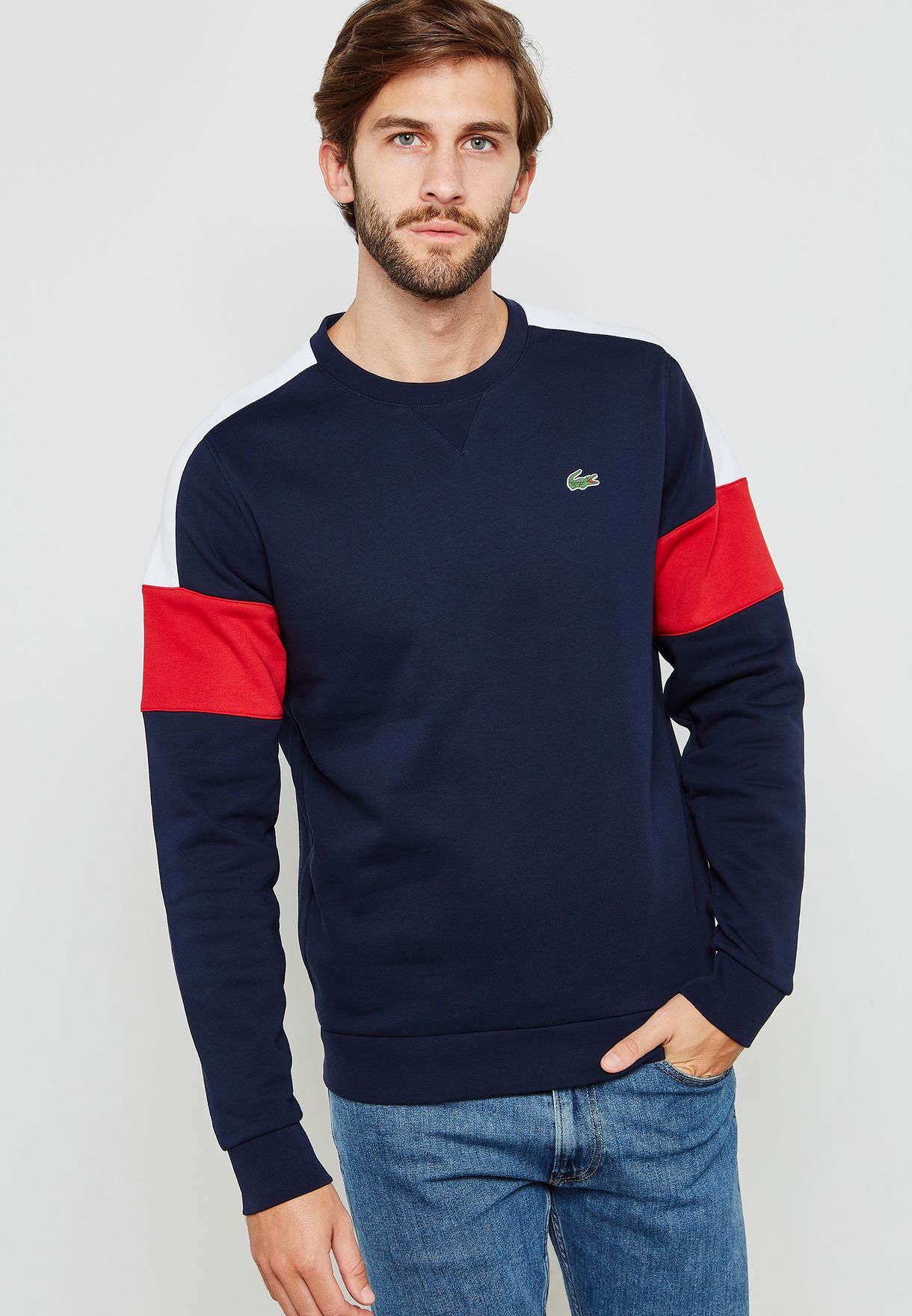 Buy Lacoste navy Logo Croc Sweatshirt 
