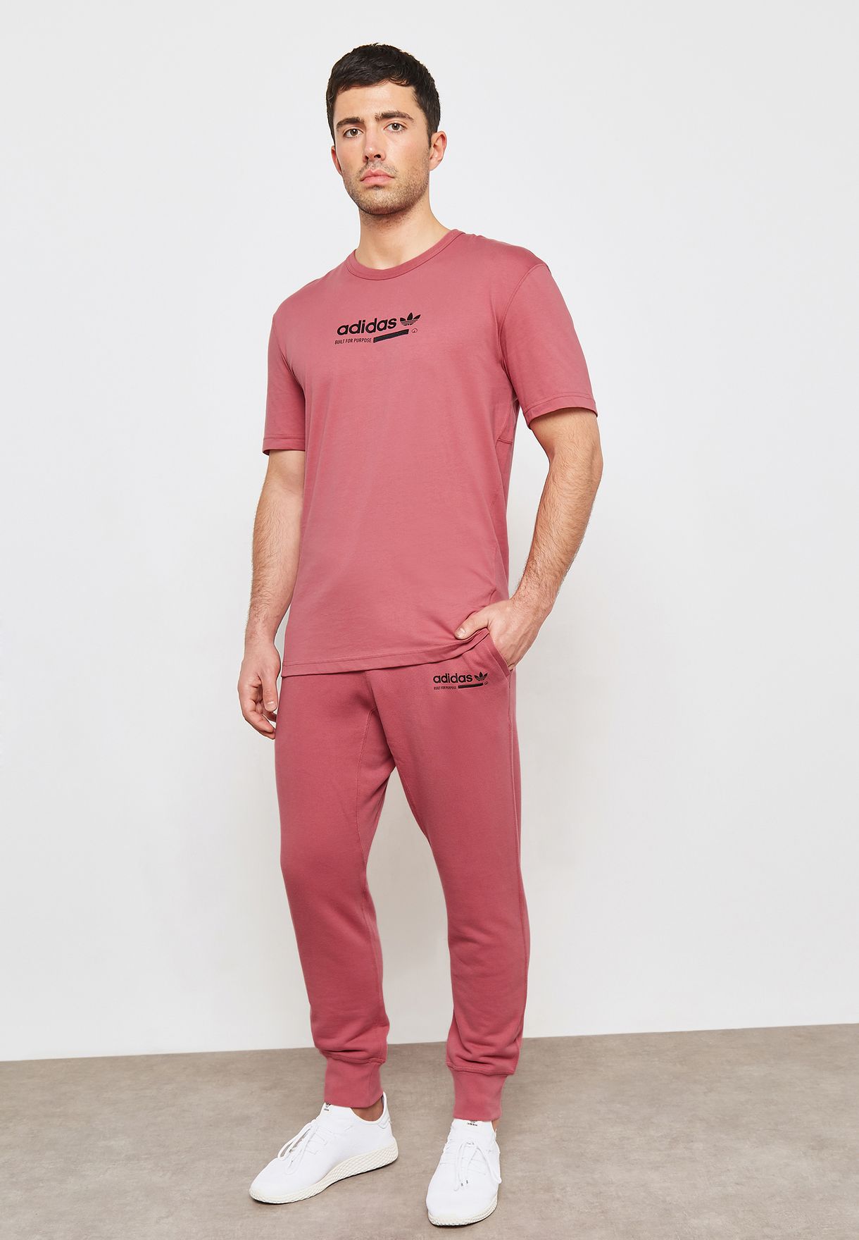 adidas pink sweatpants mens