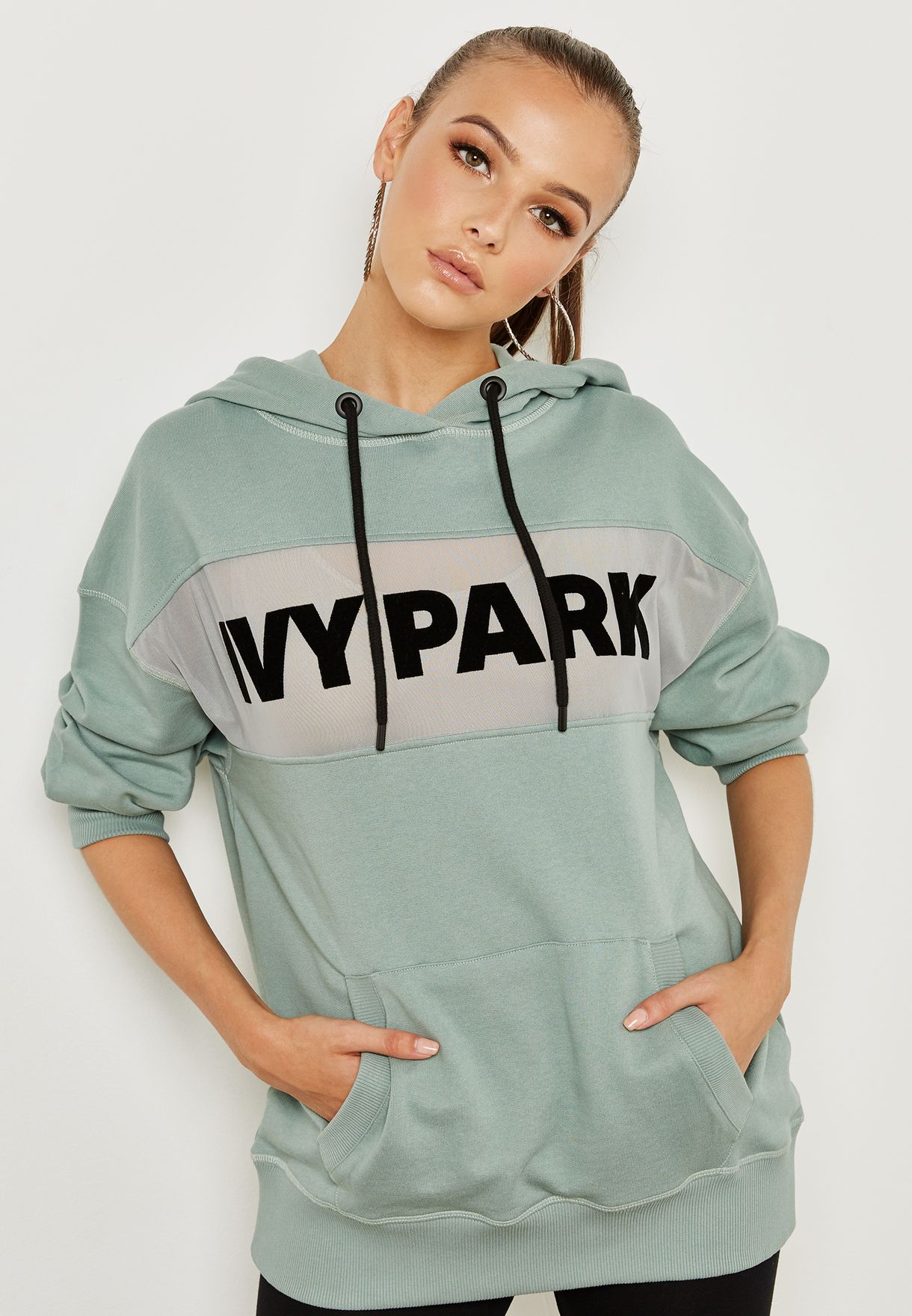 Buy Ivy Park green Logo Hoodie for 