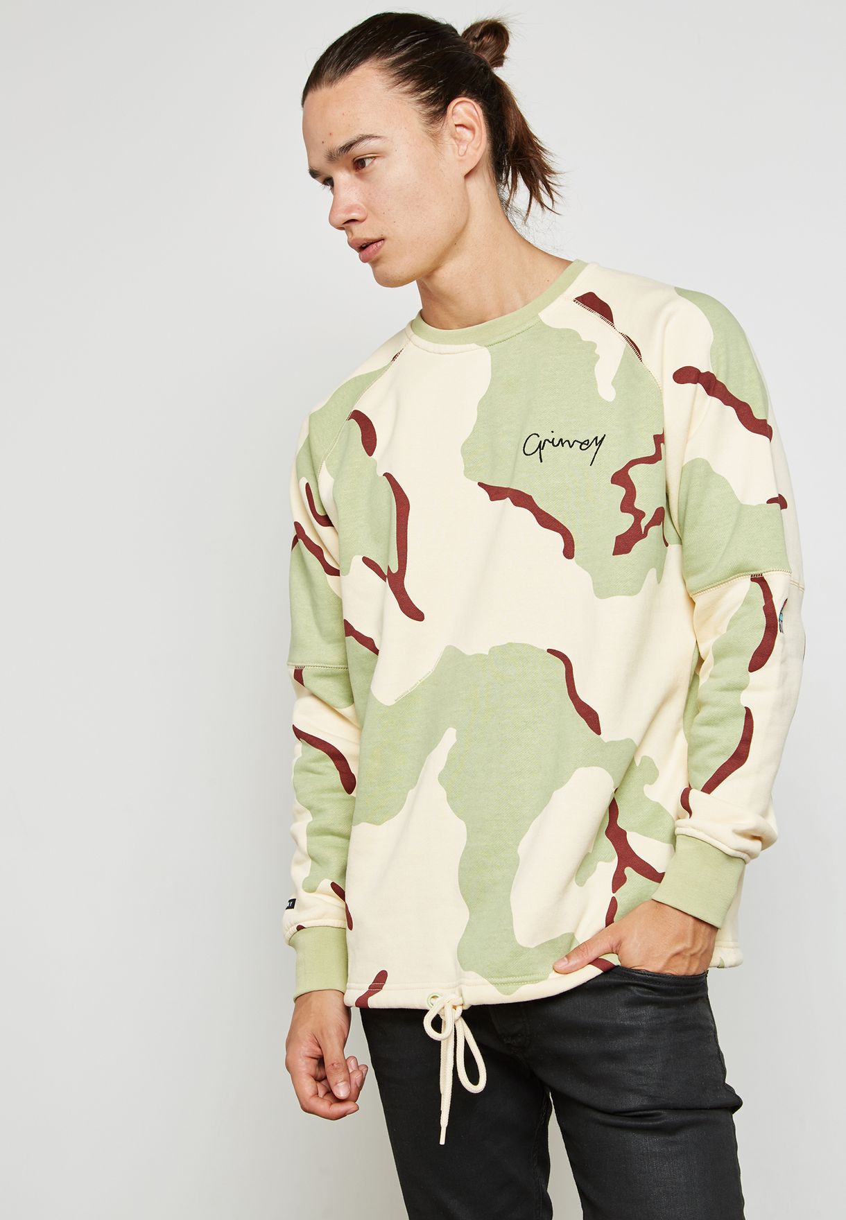 camo print sweatshirt