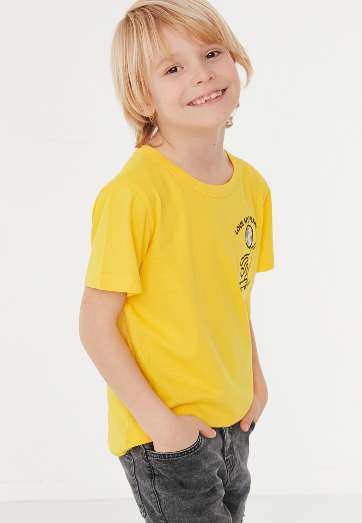 Kids Chest Embroidery T-Shirt