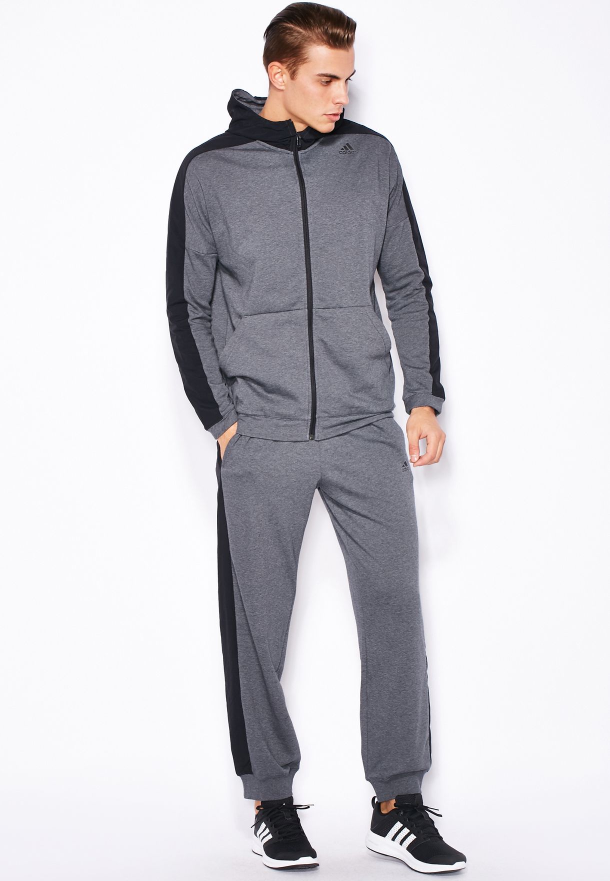 adidas hooded jogger tracksuit