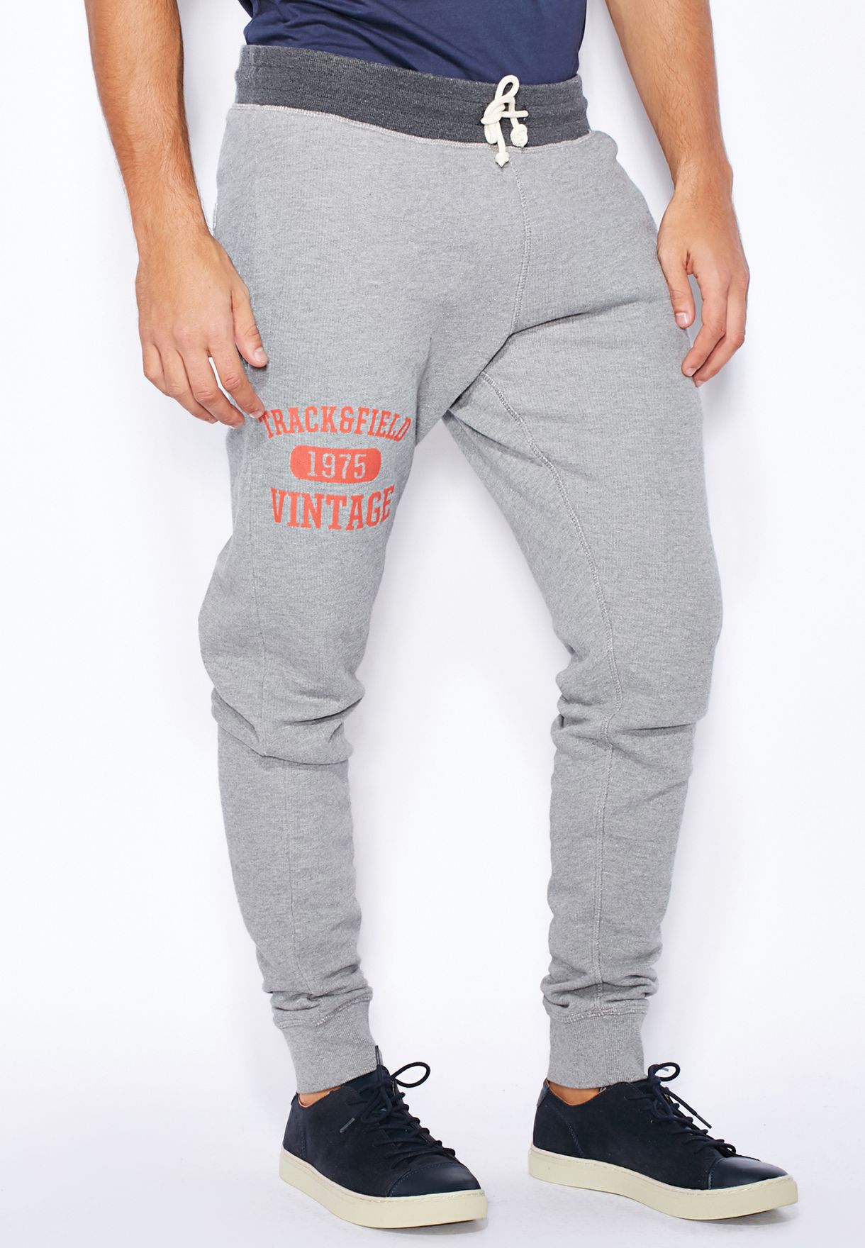 tight grey sweatpants