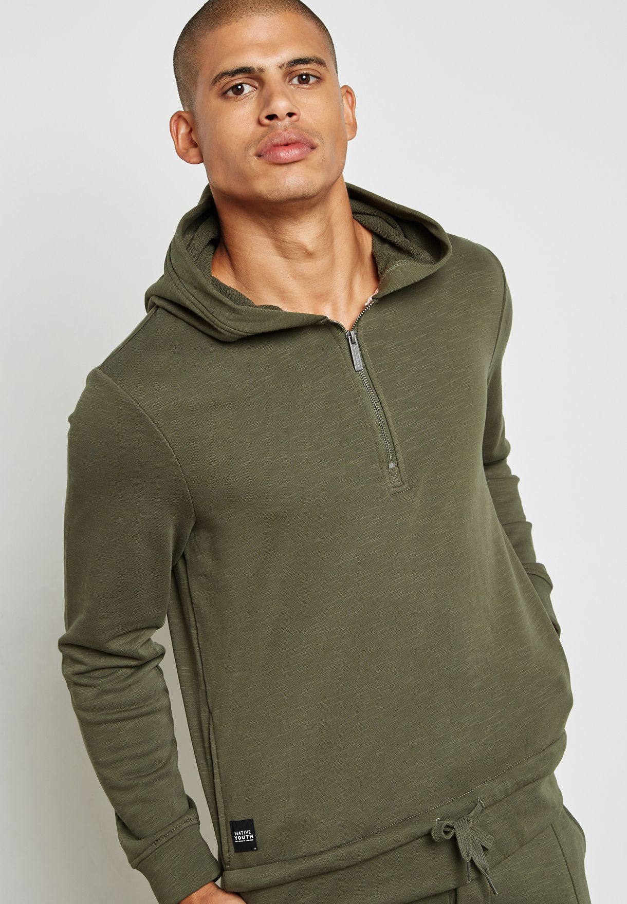 Green hoodie