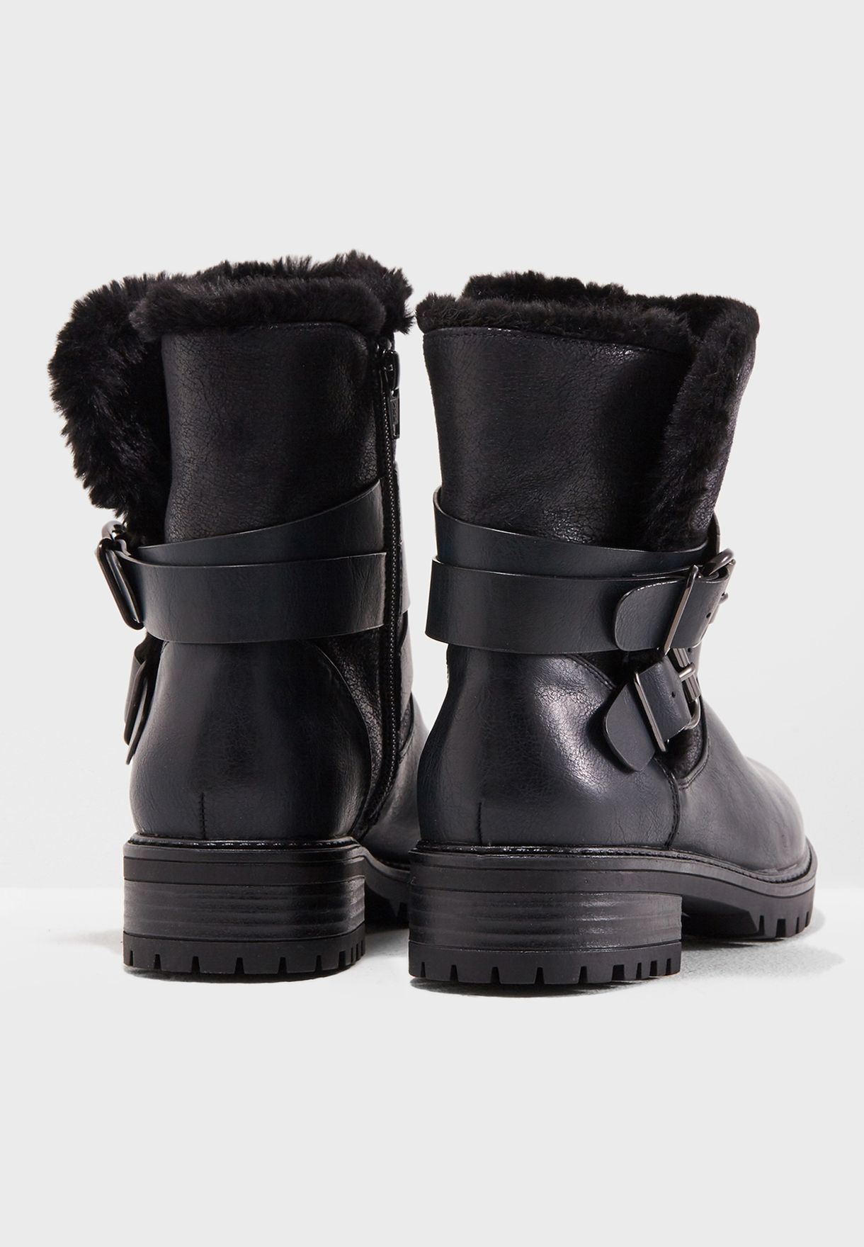 dorothy perkins arctic biker boots