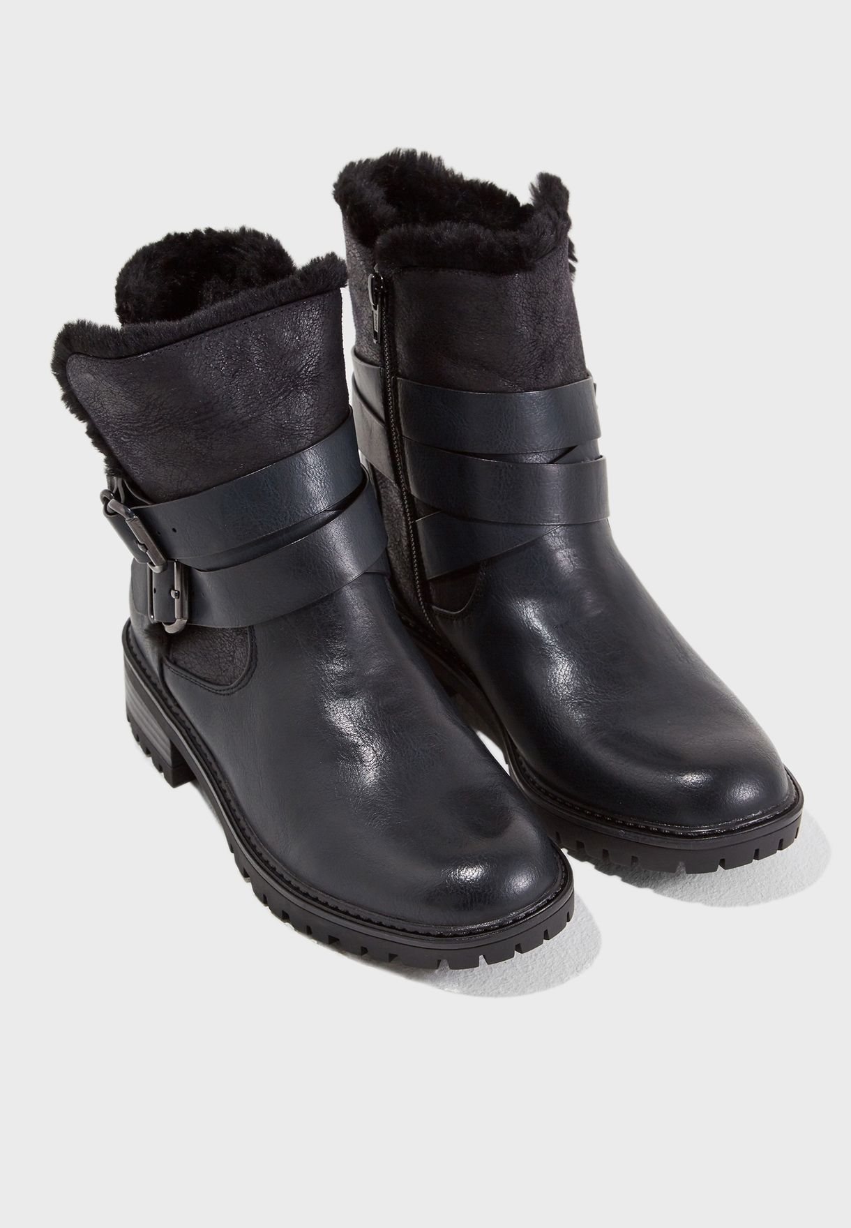 dorothy perkins arctic biker boots