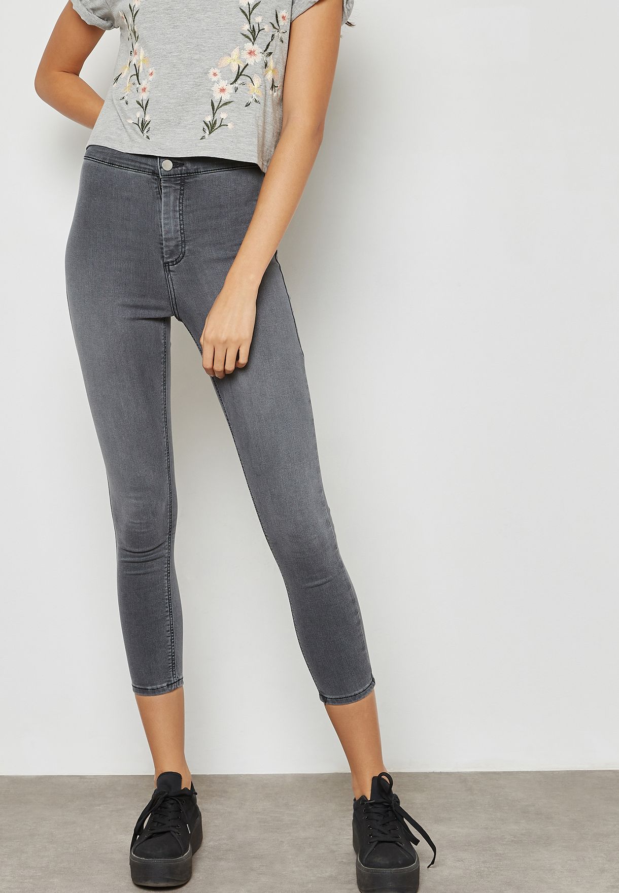 topshop grey joni jeans