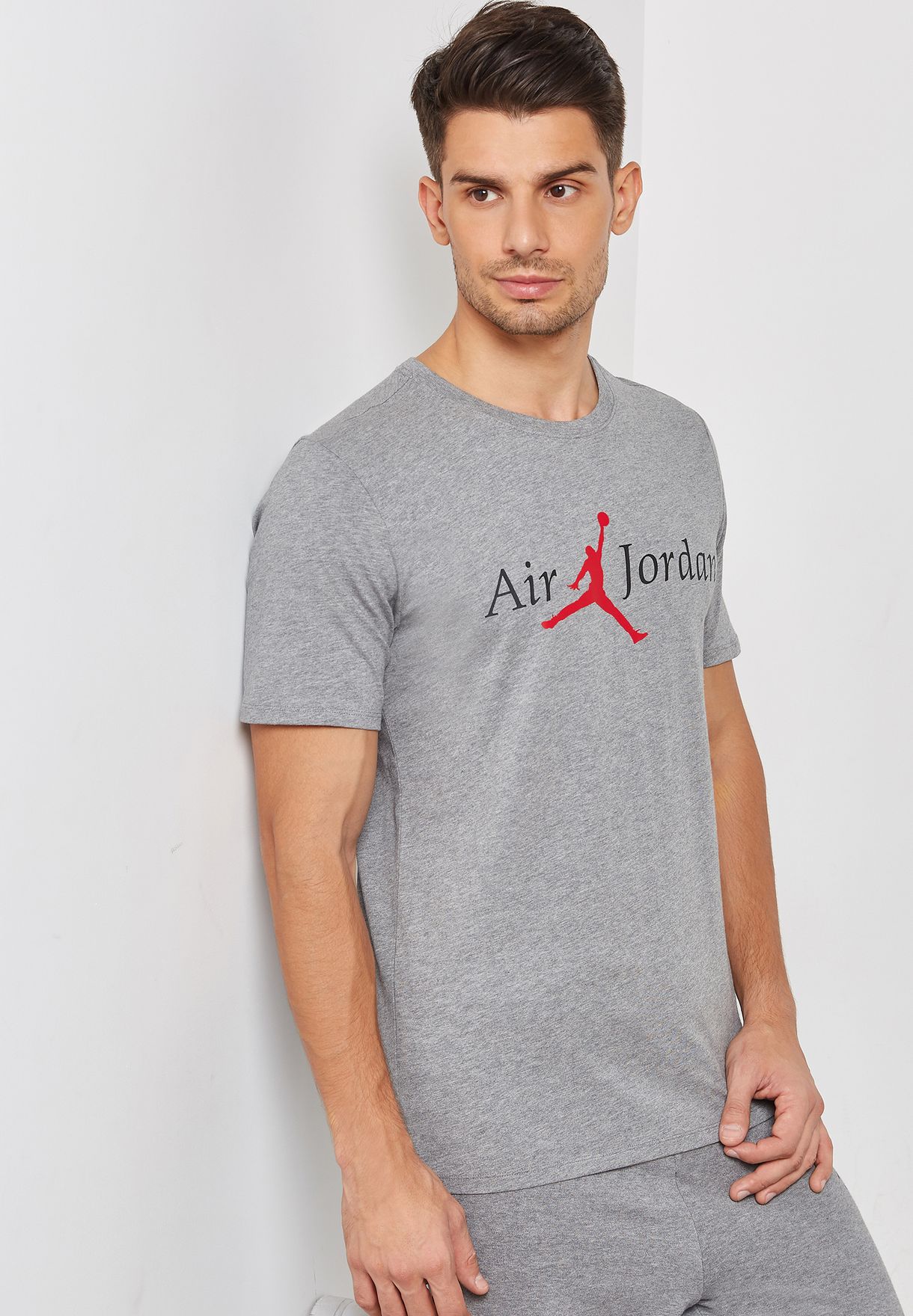 Nike grey Air Jordan T-Shirt for Men 