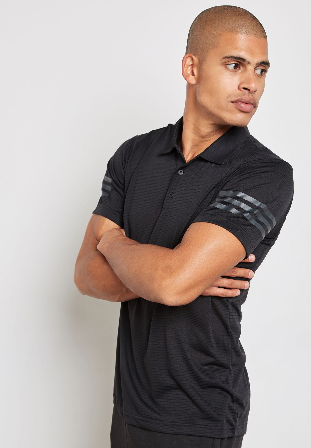 Buy adidas black Climacool Polo for Men 