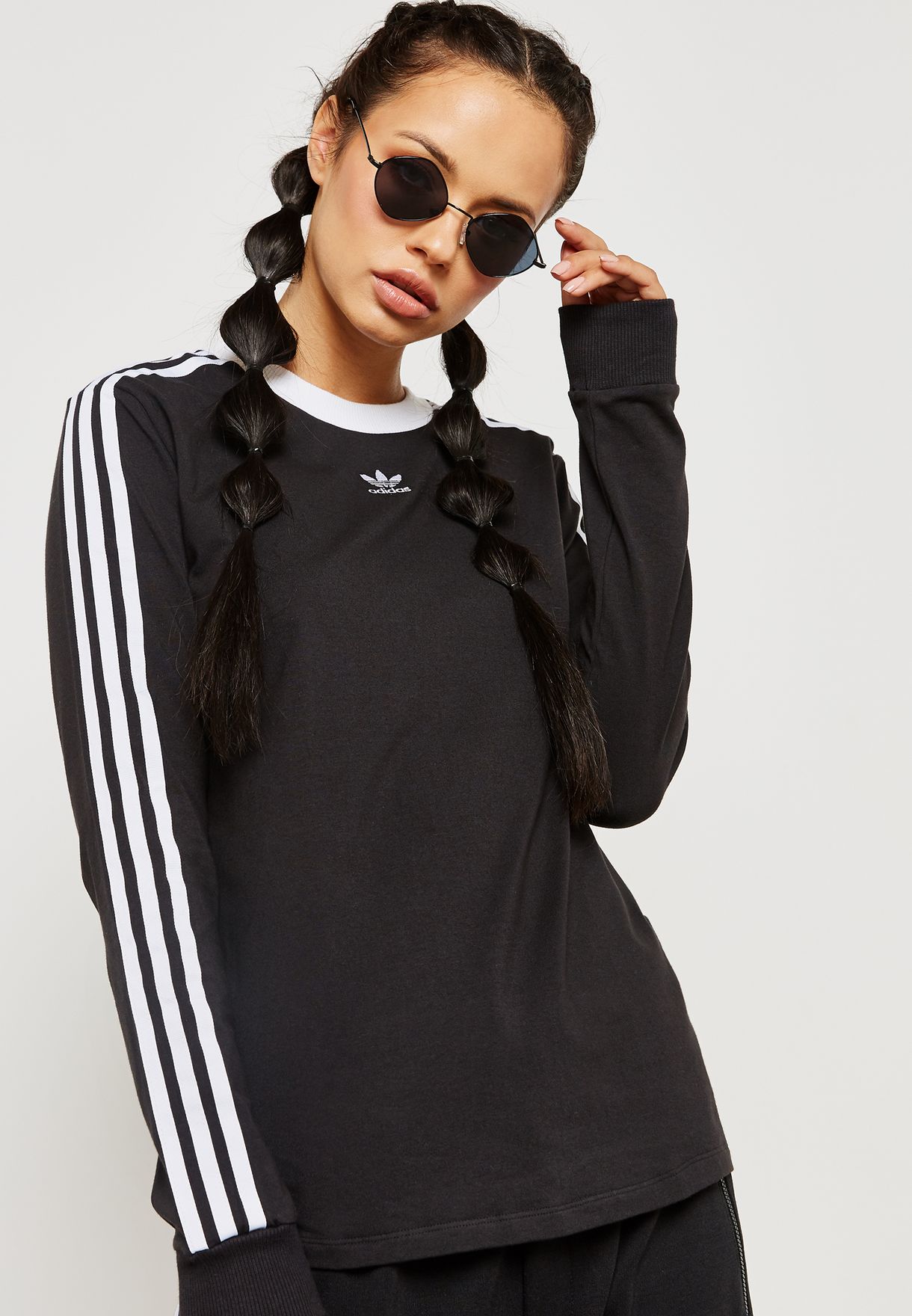 Buy adidas Originals black adicolor 3 Stripes T-Shirt for Women in MENA,  Worldwide | DH3183