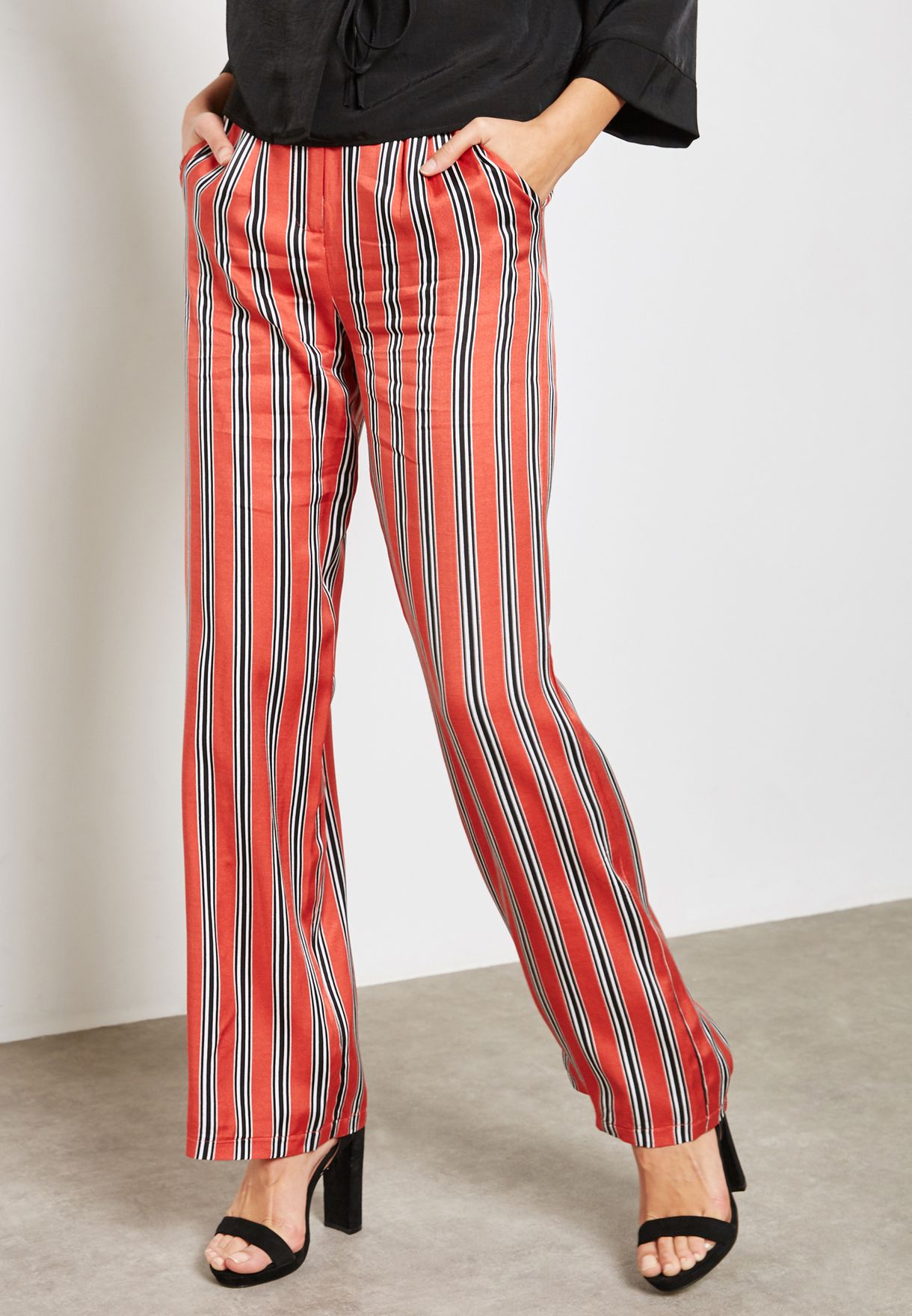 red striped pants