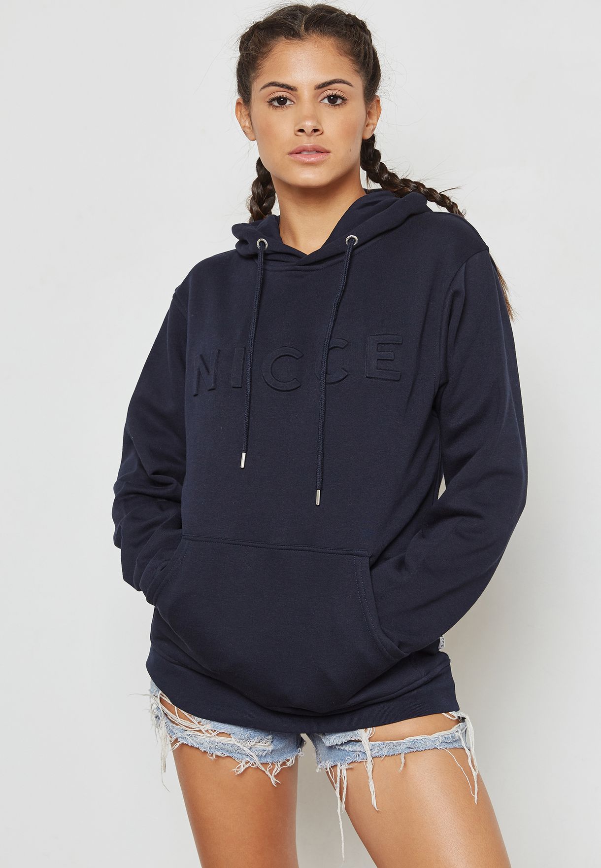 nicce embossed hoodie