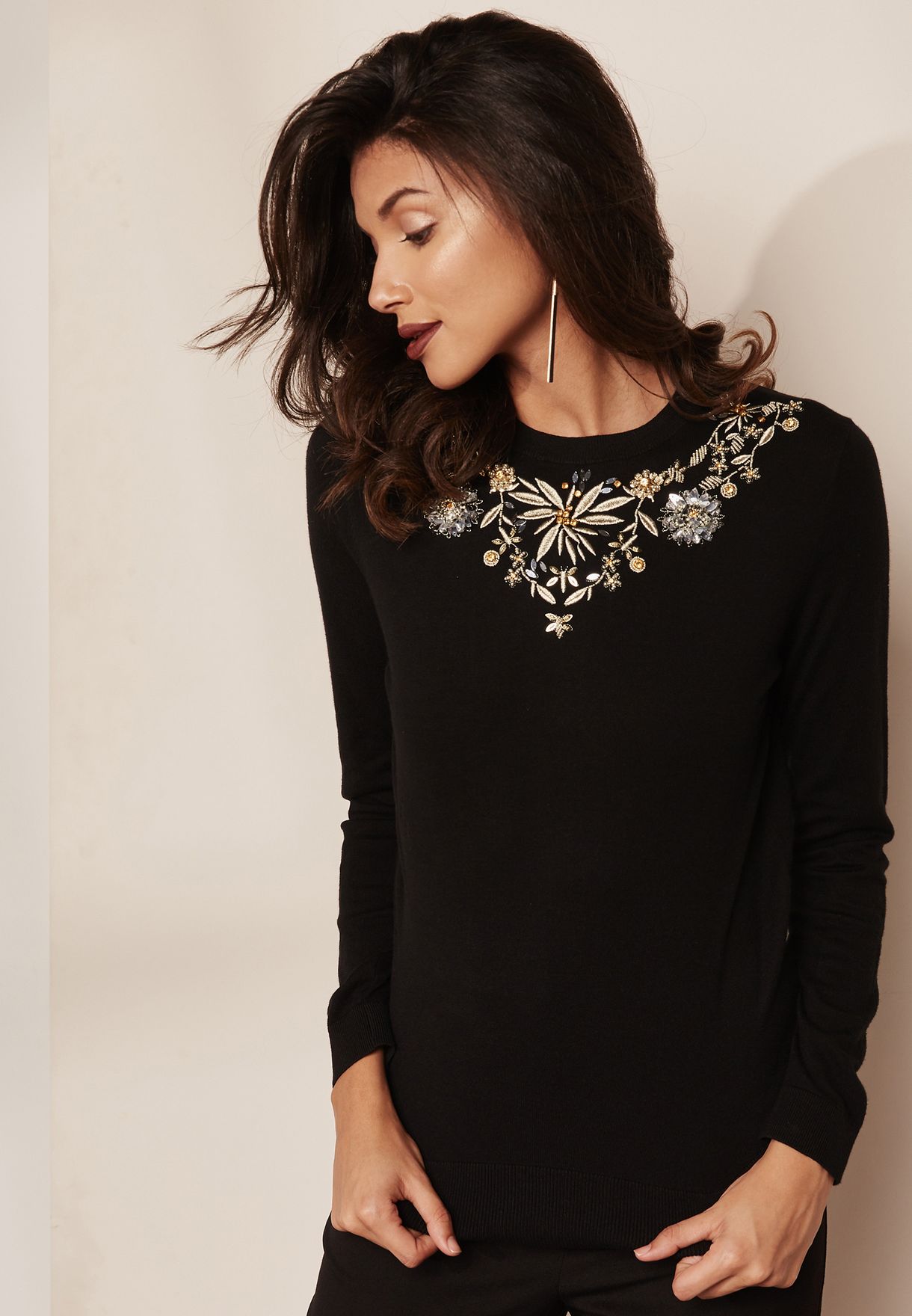 ted baker embroidered sweater