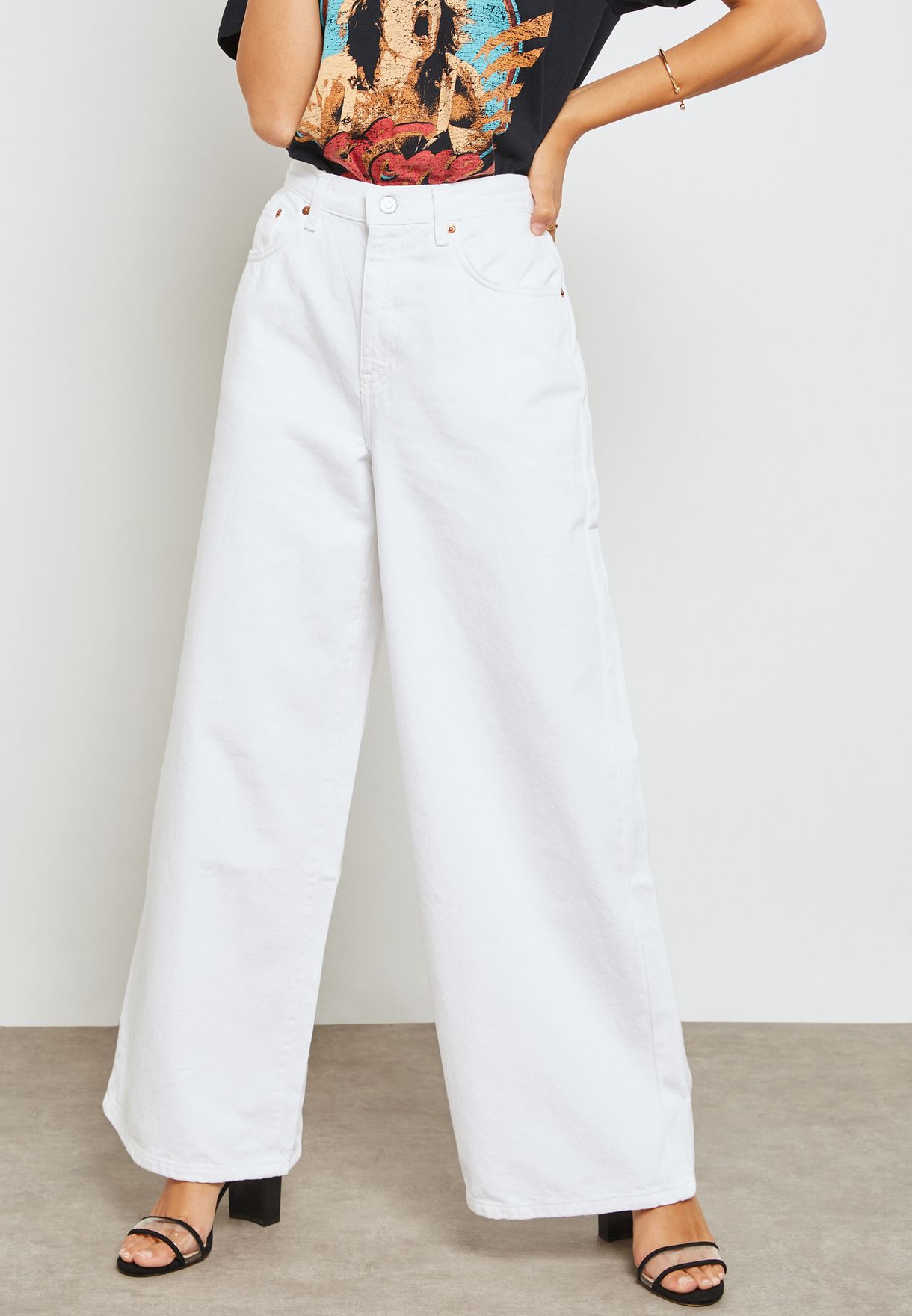 topshop white jeans