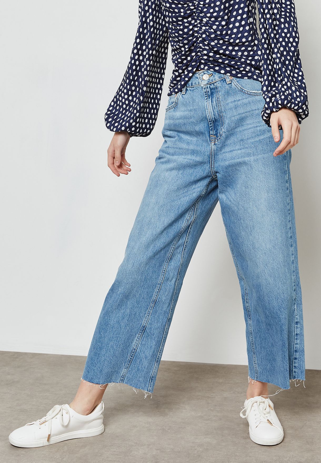 topshop cropped wide leg jeans