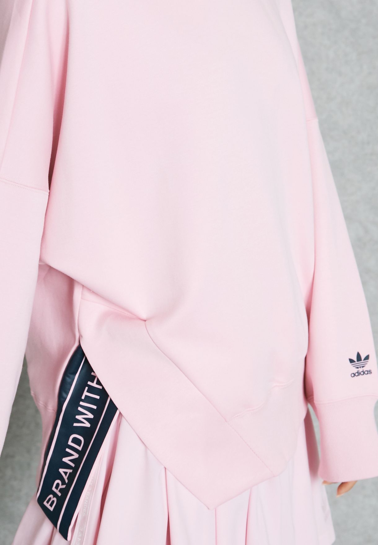 pink high neck sweatshirt by adidas