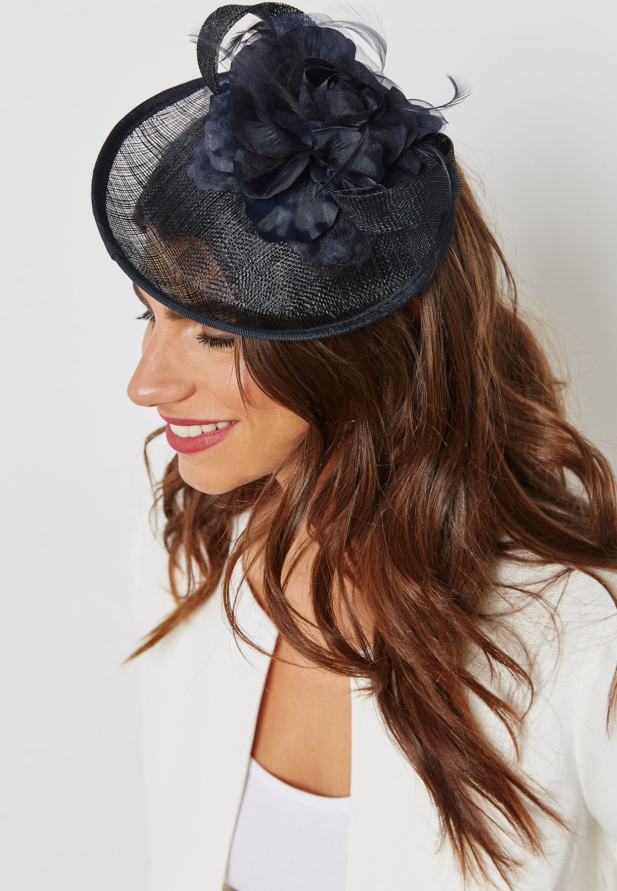 dorothy perkins navy fascinator