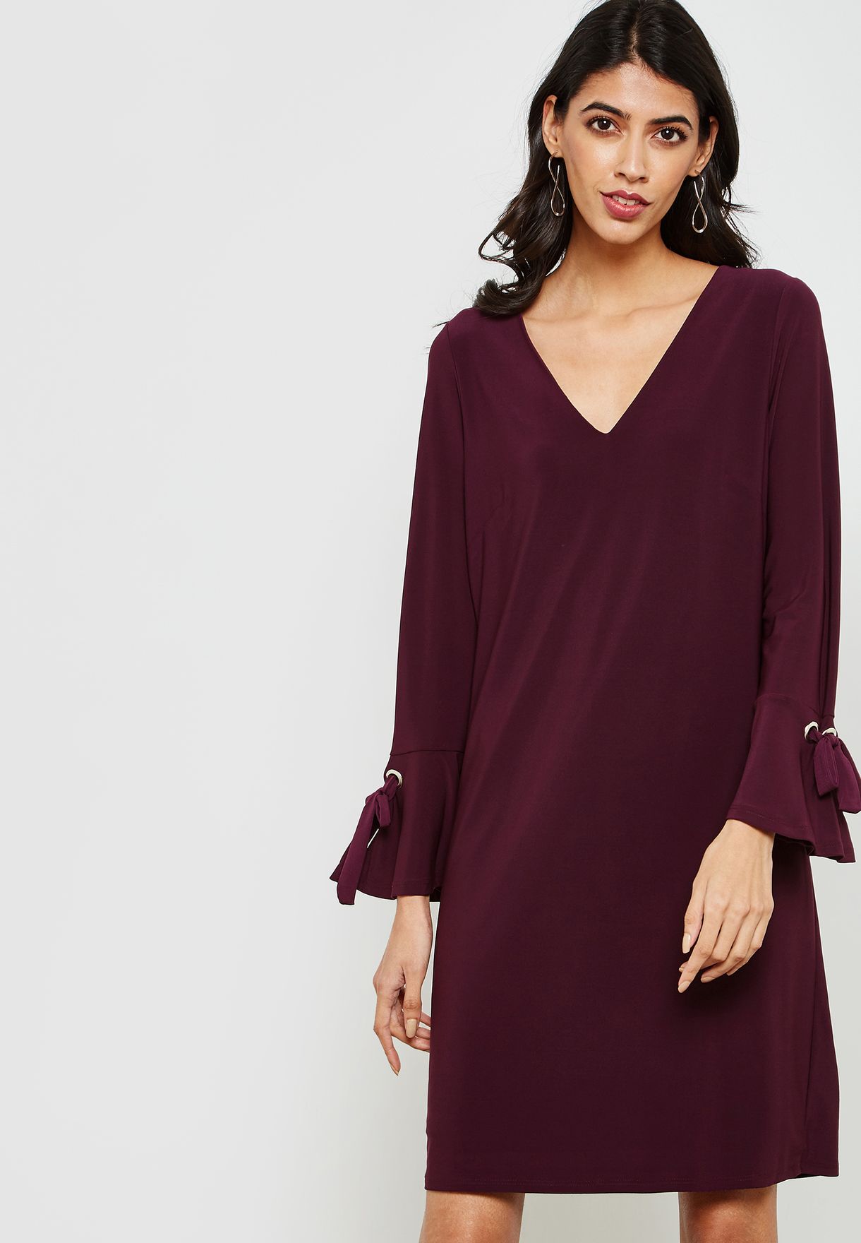 wallis burgundy dress