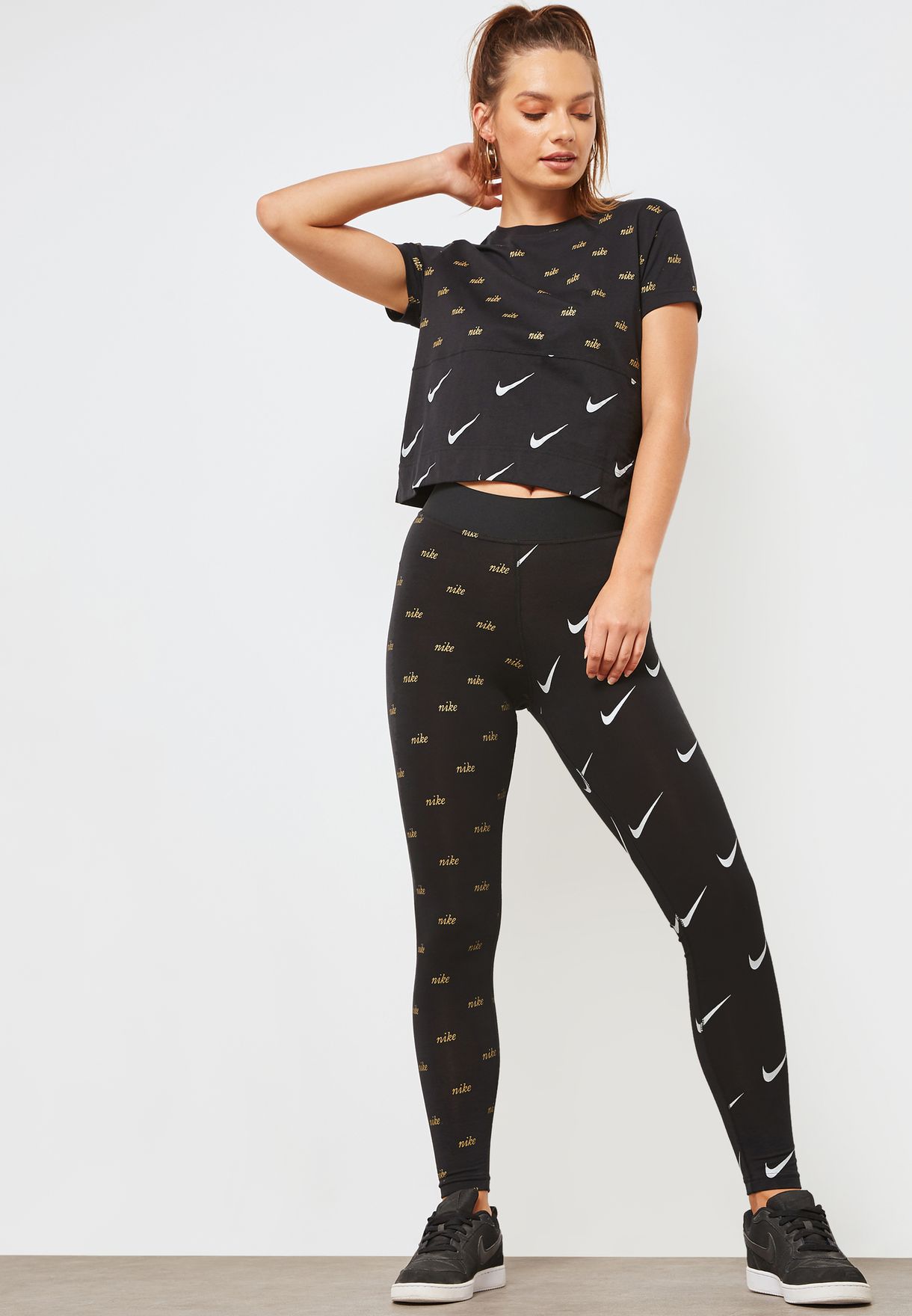 nike sportswear metallic leggings