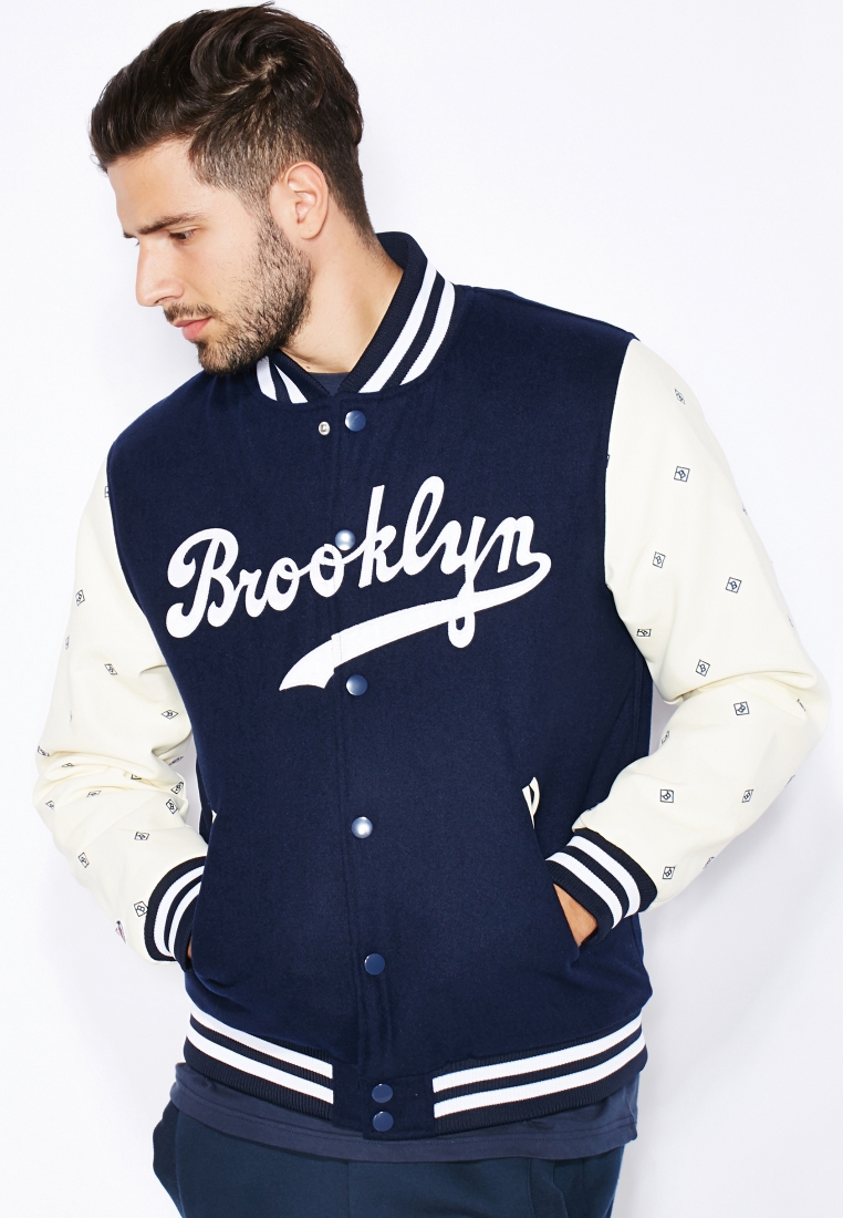 Letterman Blue and White Brooklyn Dodgers Varsity Jacket - HJacket