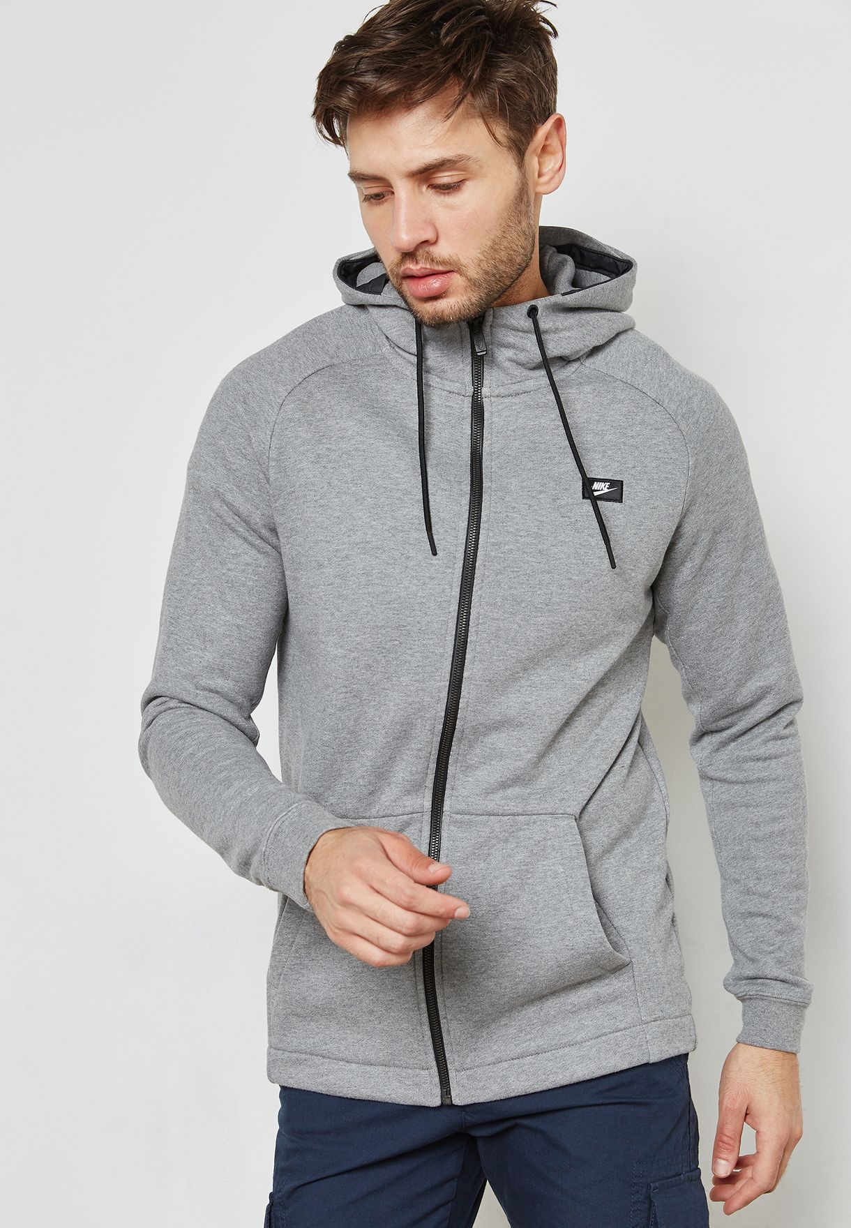 Buy Nike grey Modern Hoodie for Men in 