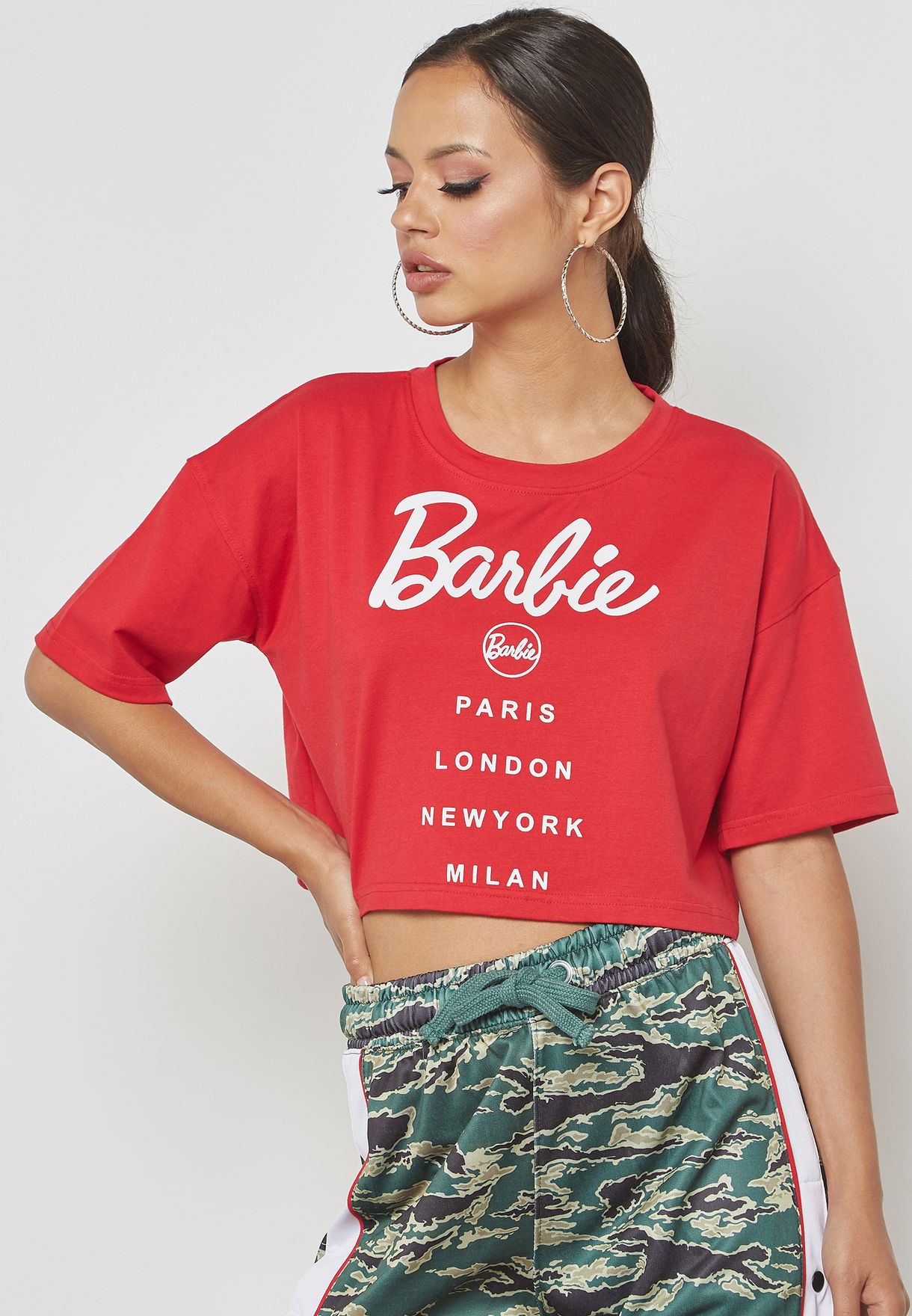 red barbie shirt