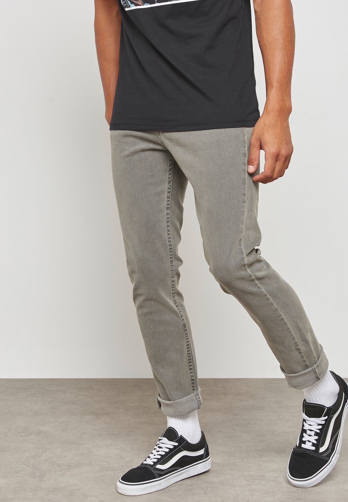 vans gray jeans