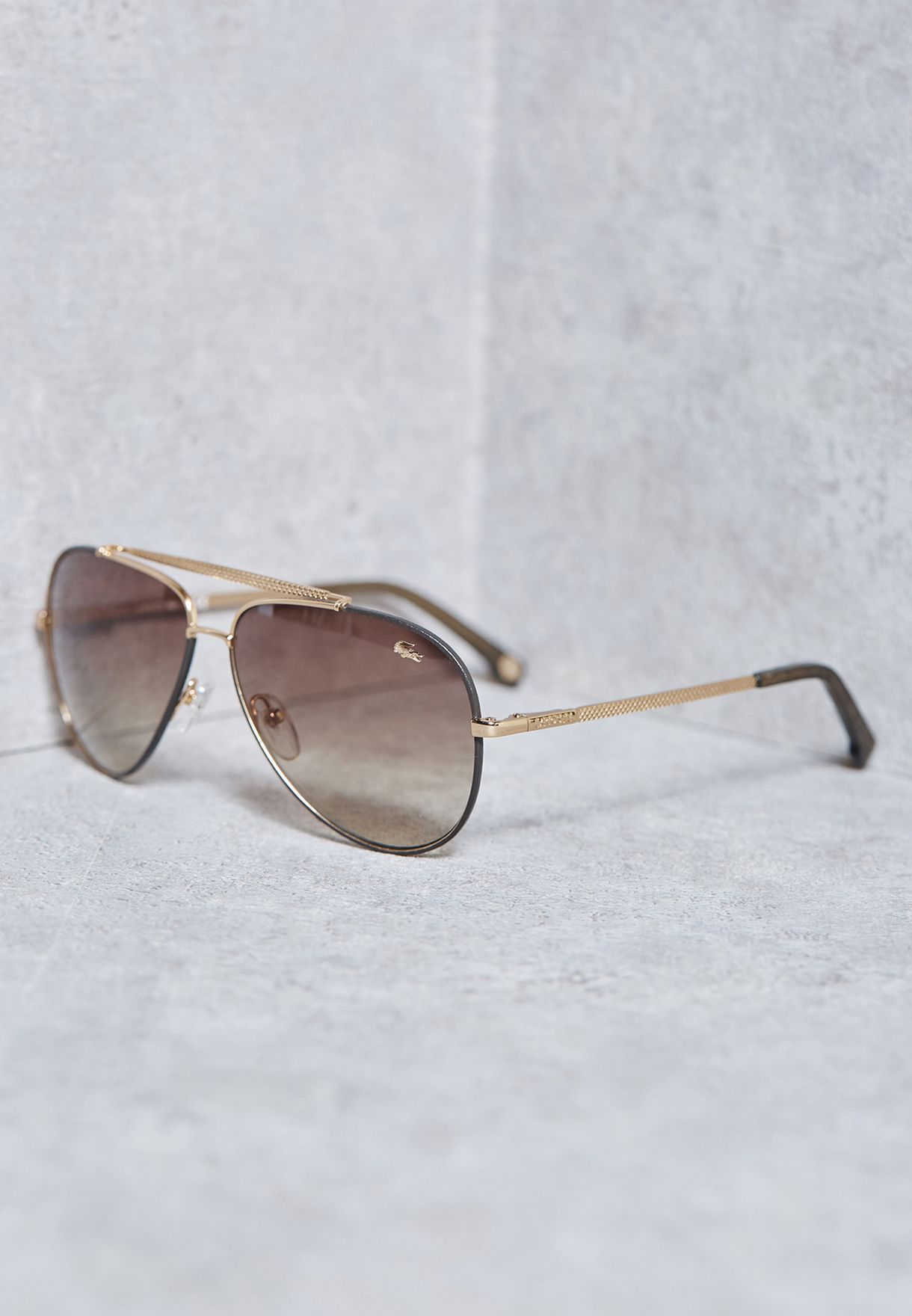 lacoste gold sunglasses