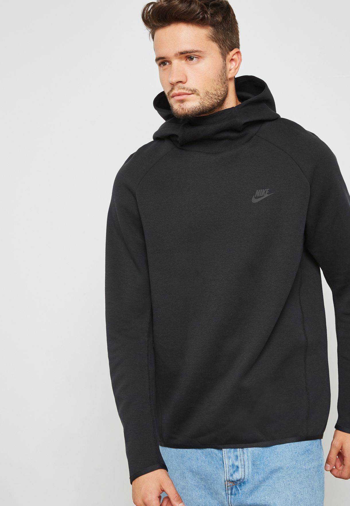 Buy Nike black Tech Fleece Hoodie for 