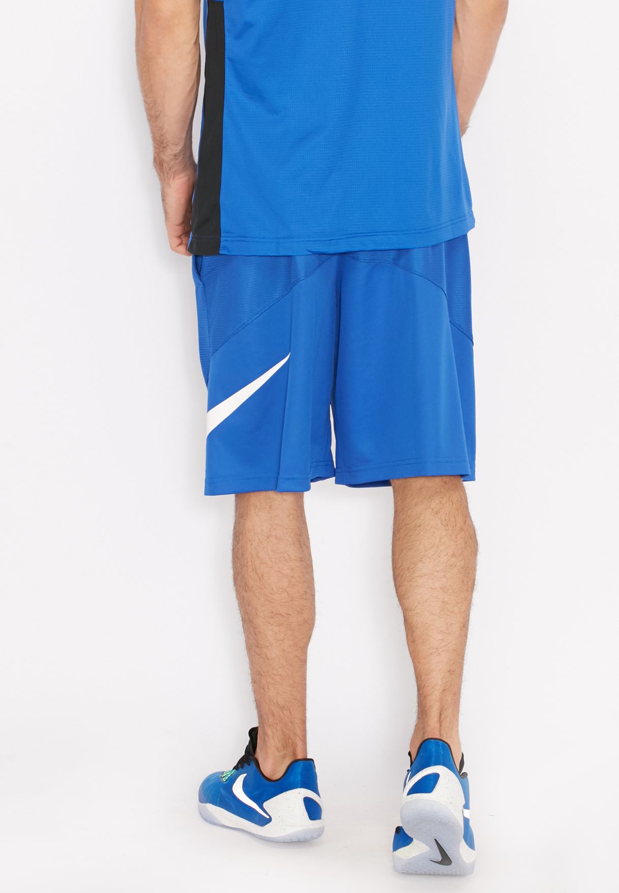 nike hybrid shorts blue