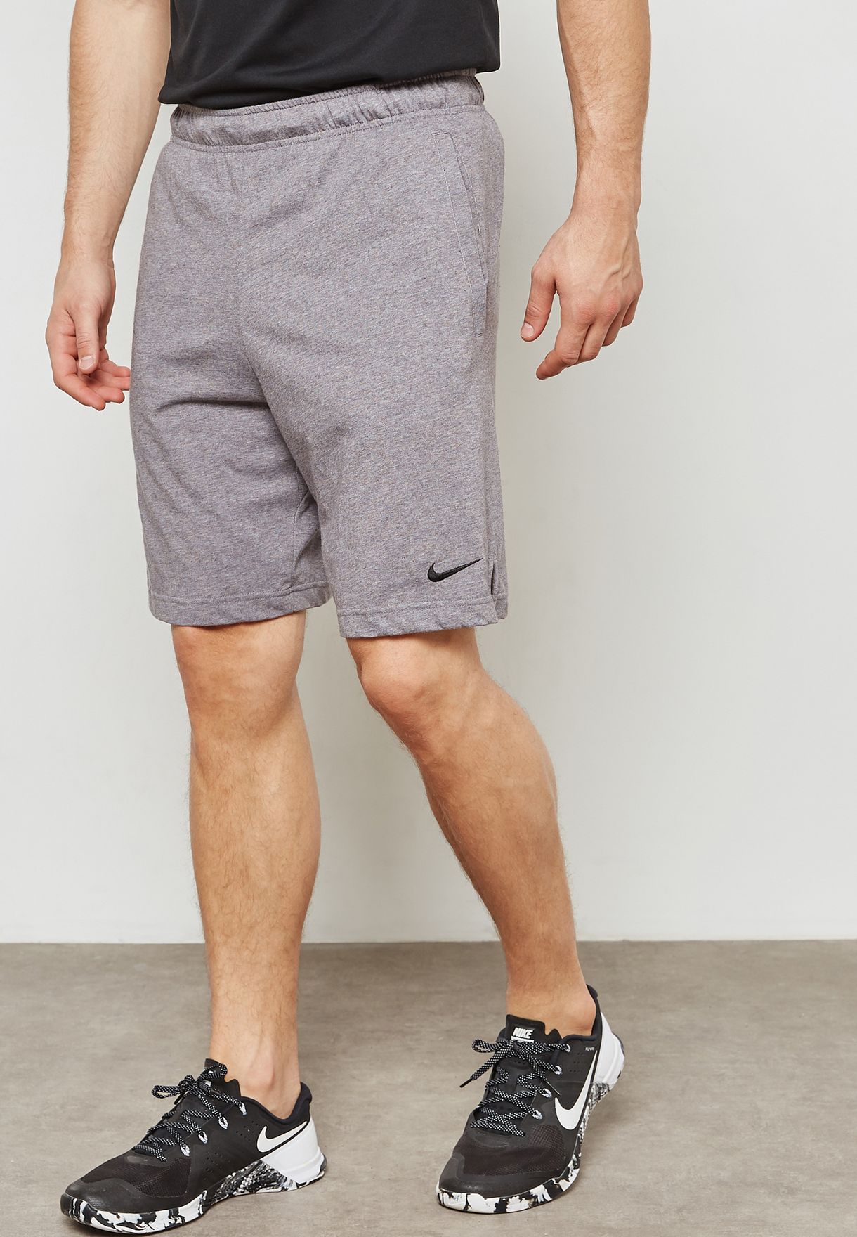 Buy Nike grey Dri-FIT Cotton Shorts for 