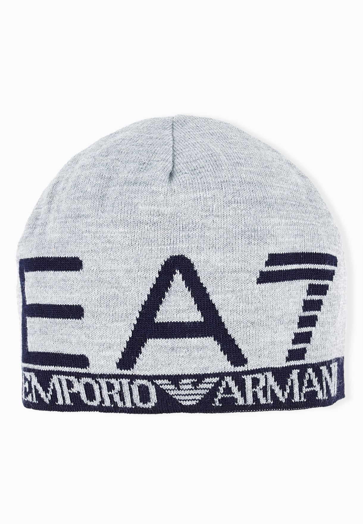 Buy Ea7 Emporio Armani grey Beanie Hat for Men in MENA, Worldwide