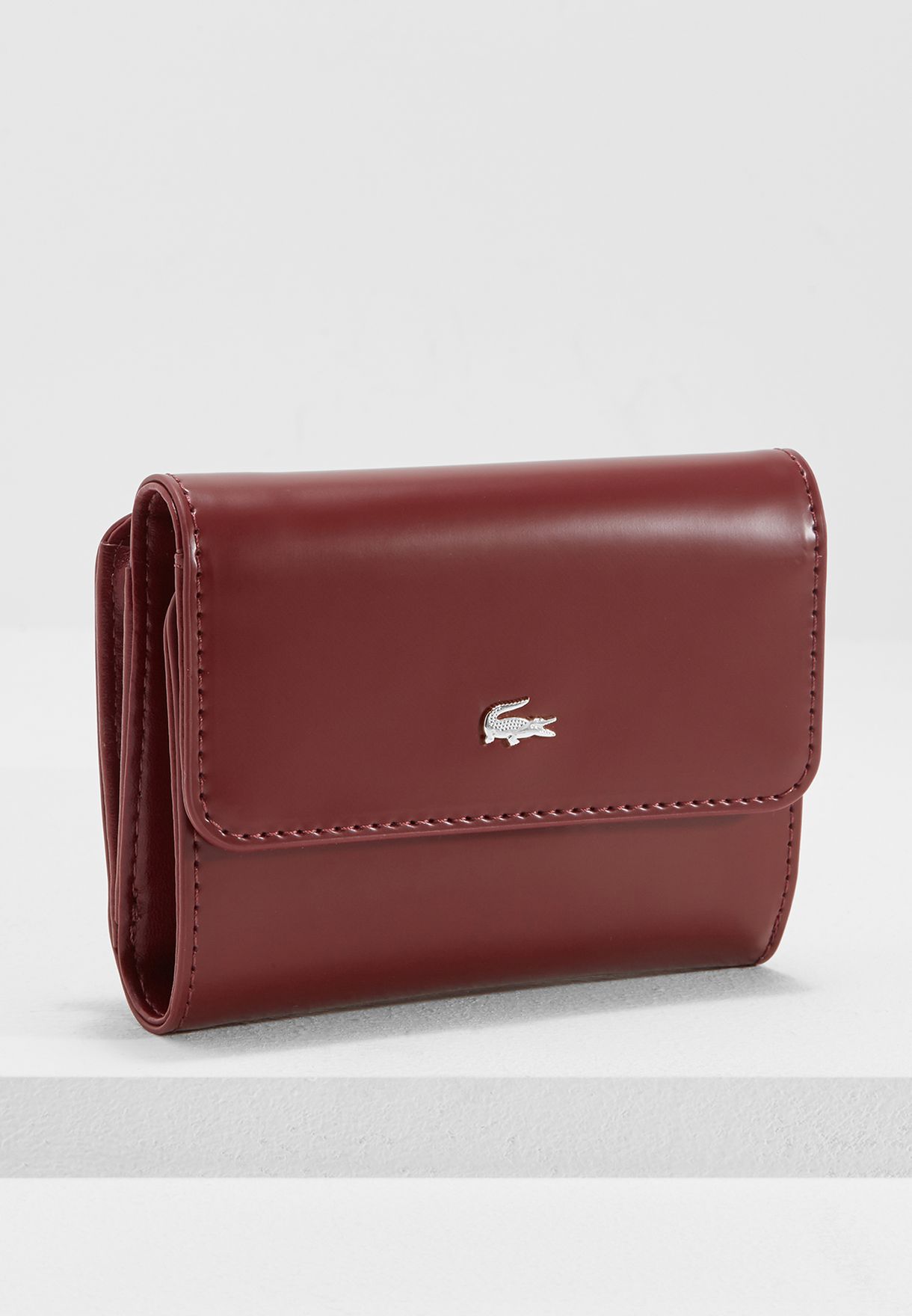 lacoste red purse