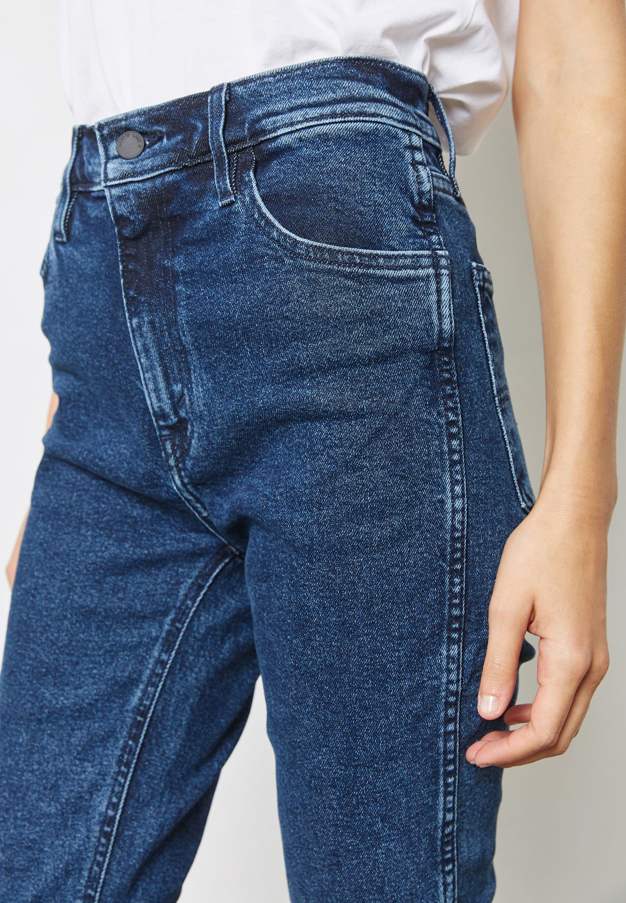 Buy Levis blue Line 8 Ripped Hem Jeans for Women in Riyadh, Jeddah | 294230008