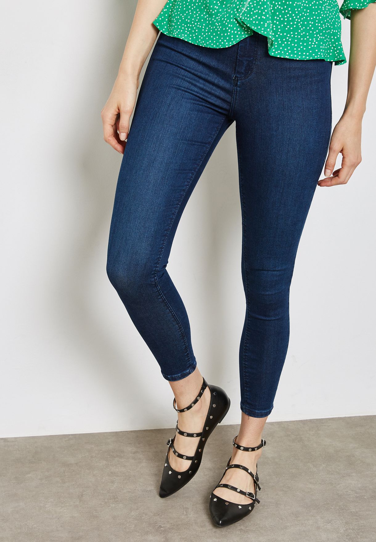 blue topshop joni jeans