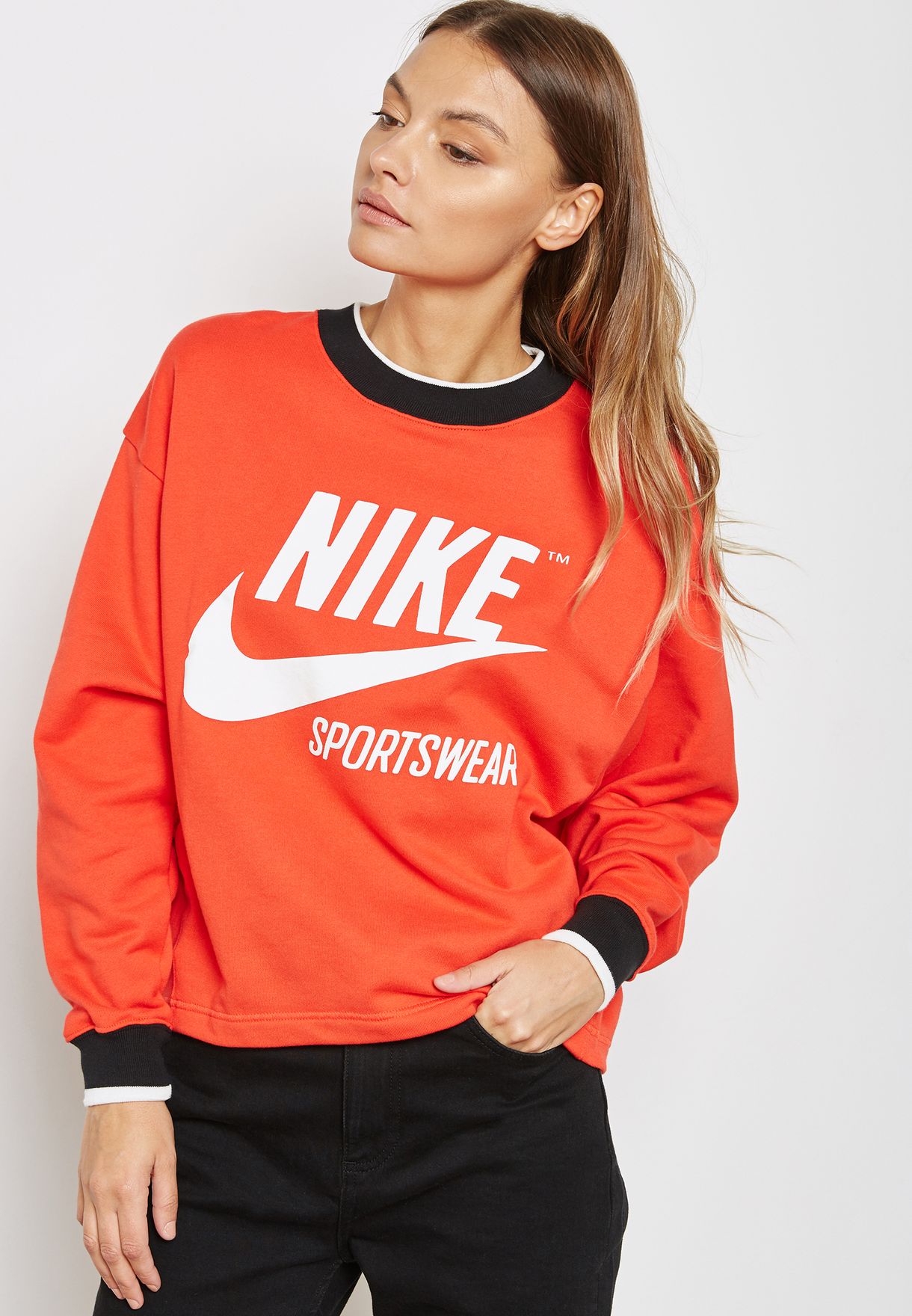 Buy Nike red Archive Sweatshirt for 