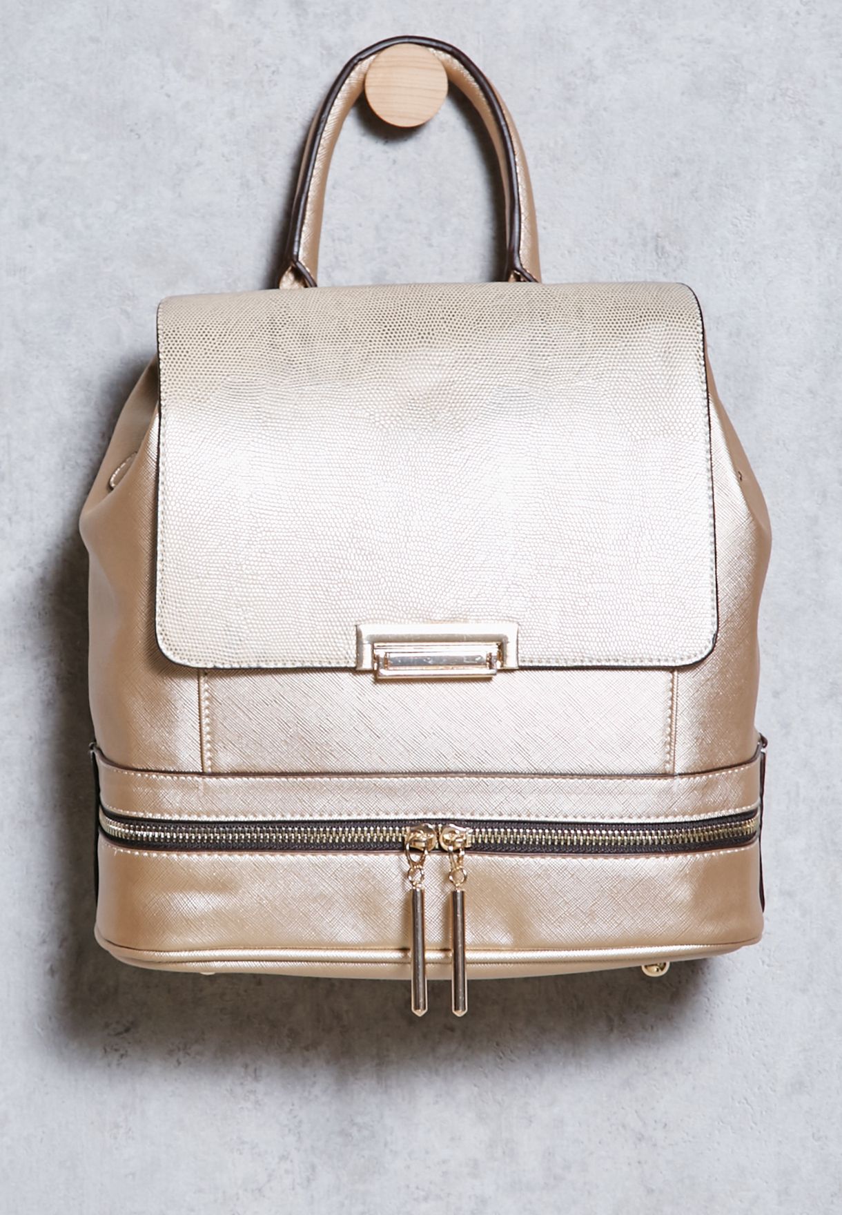 aldo gold backpack