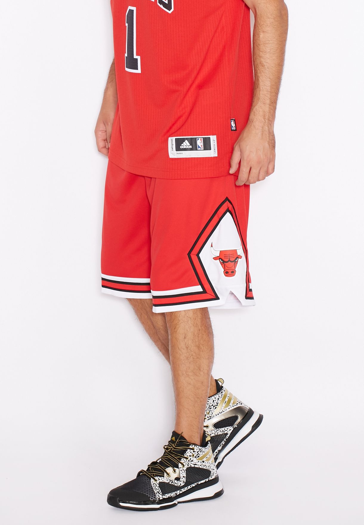 Buy adidas red Chicago Bulls Shorts for 
