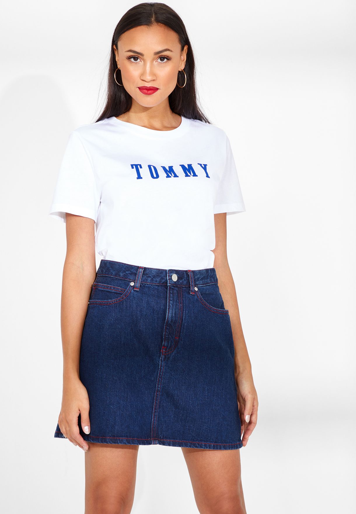 tommy hilfiger skirt and crop top