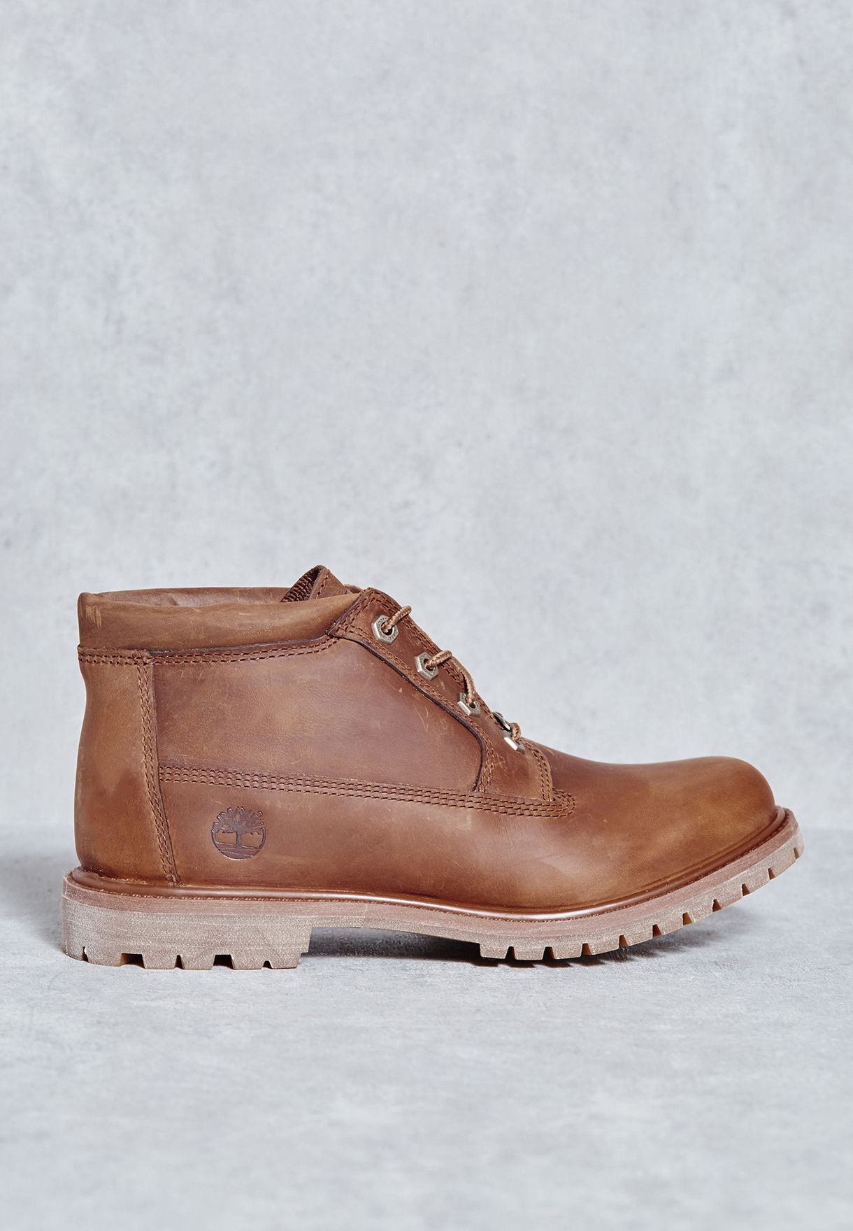 nellie logo chukka boot for women in brown