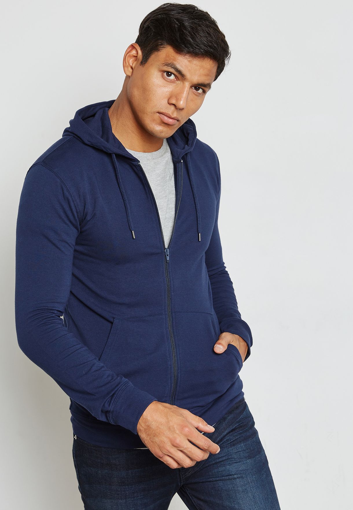 topman muscle fit hoodie