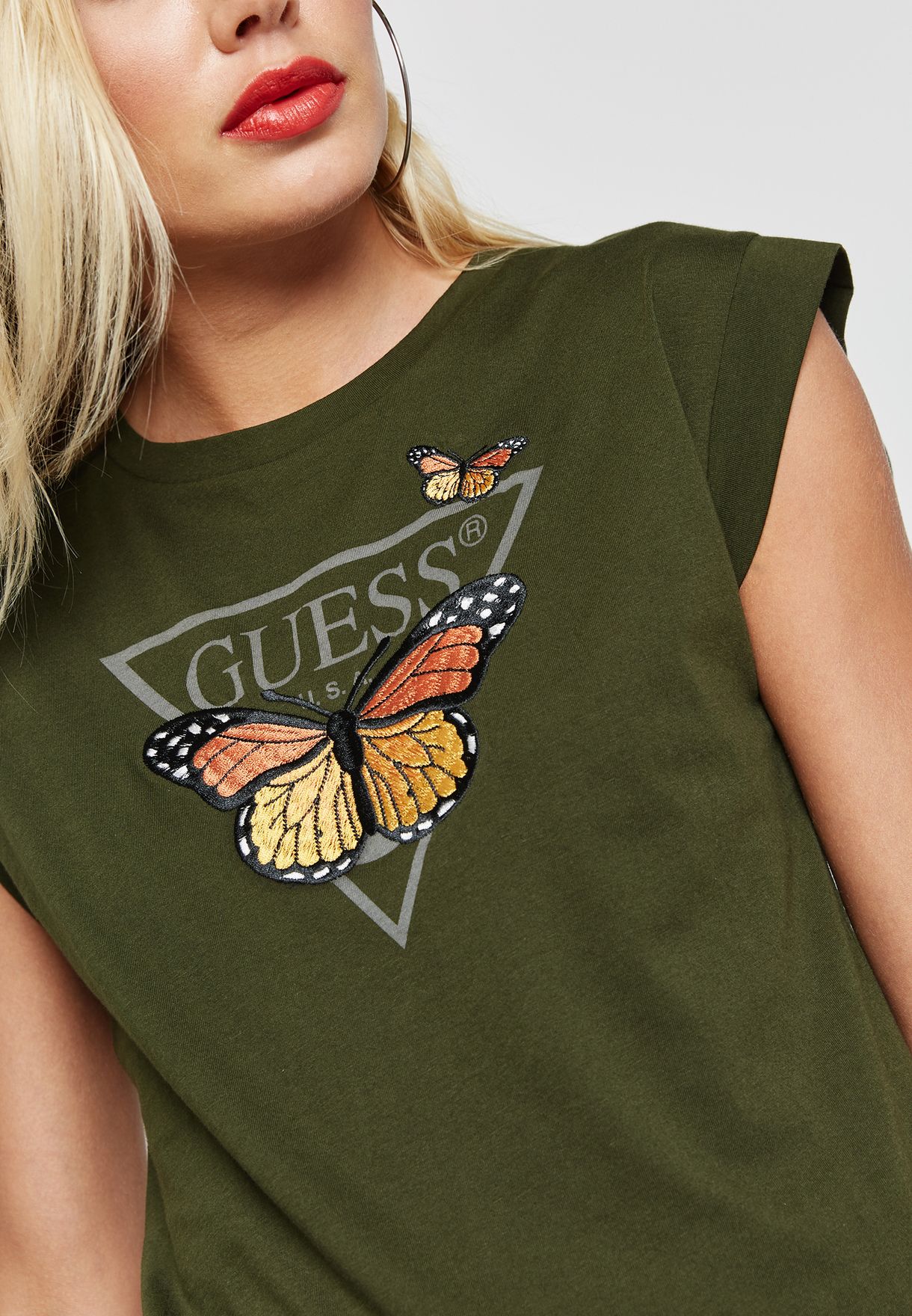 guess butterfly shirt