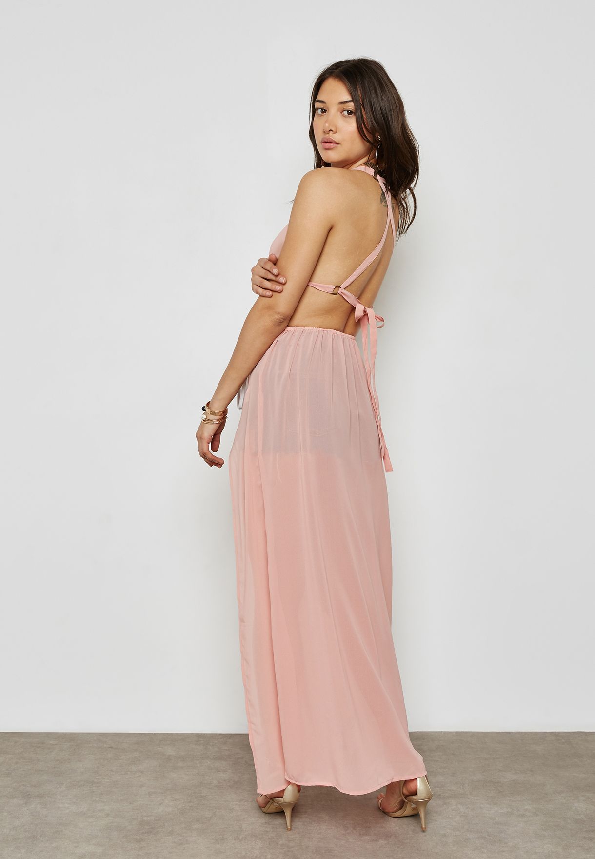 split maxi beach dress