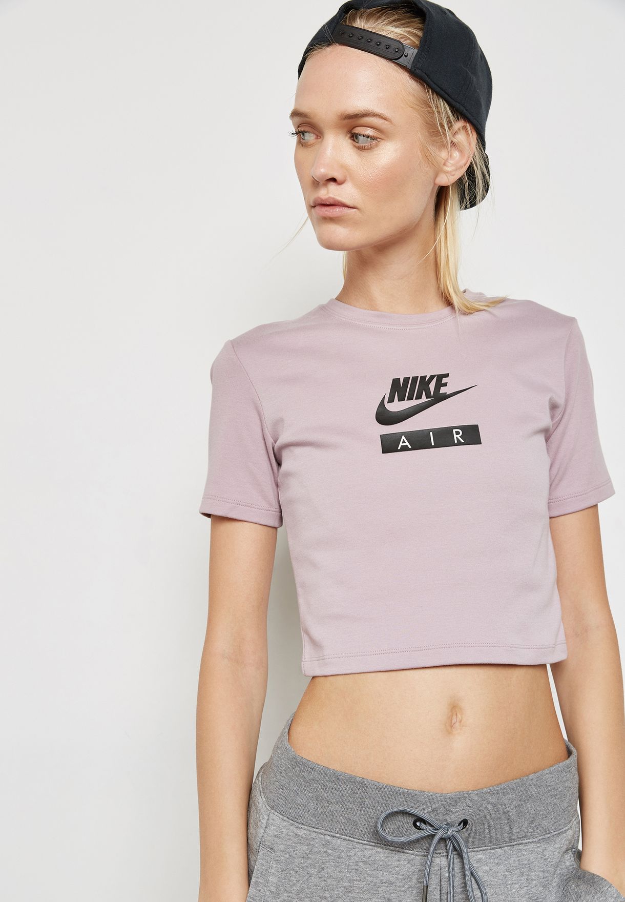 Buy Nike pink Baby Air Cropped T-Shirt 
