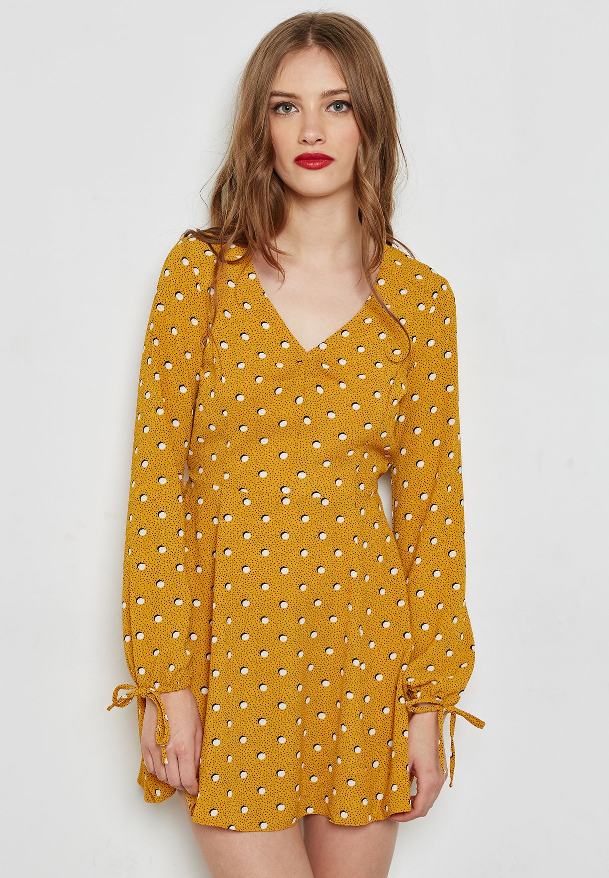 miss selfridge polka dot dress