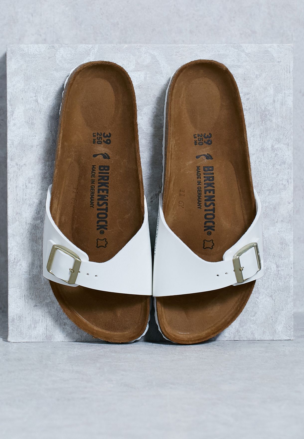 one strap birkenstock white